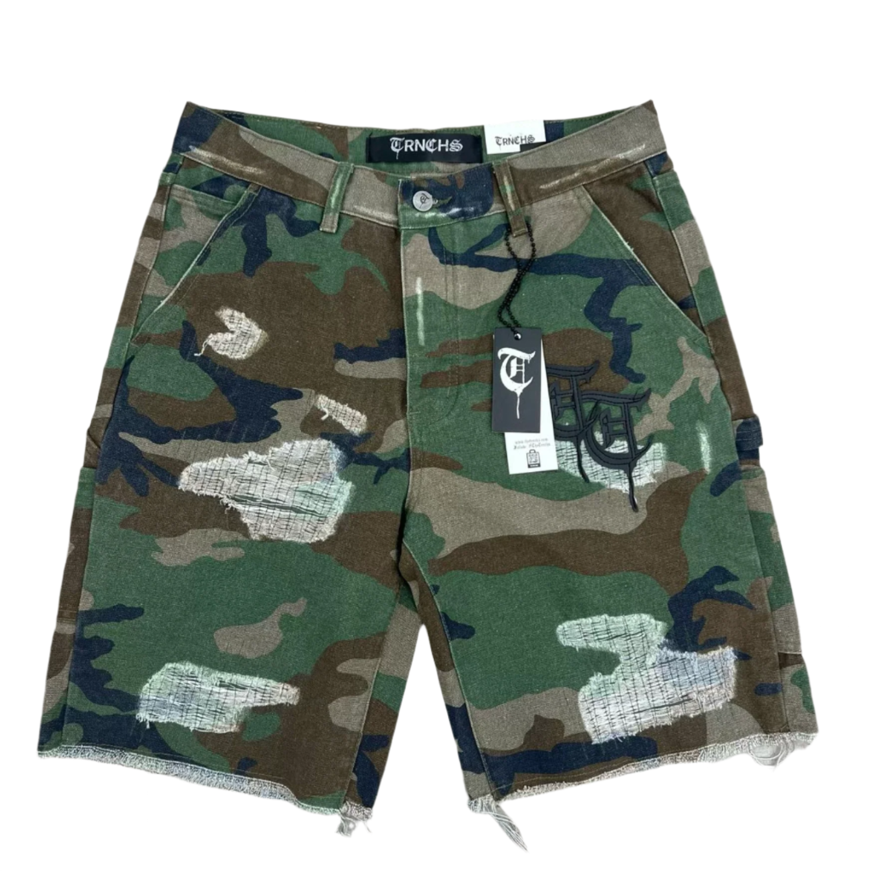 "JENEEN" Camo Denim Short