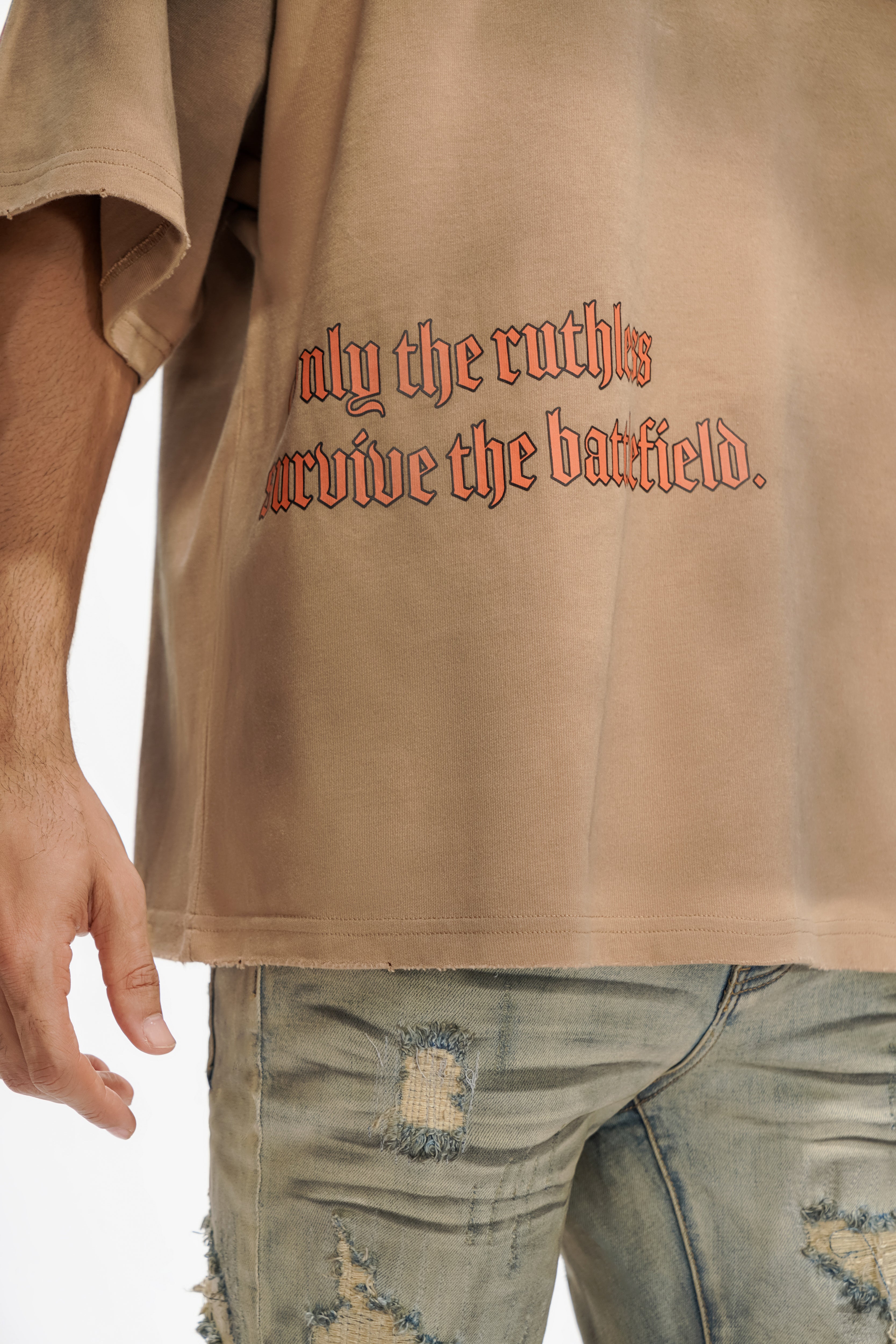RUTHLESS SOIL Brown Vintage Tee