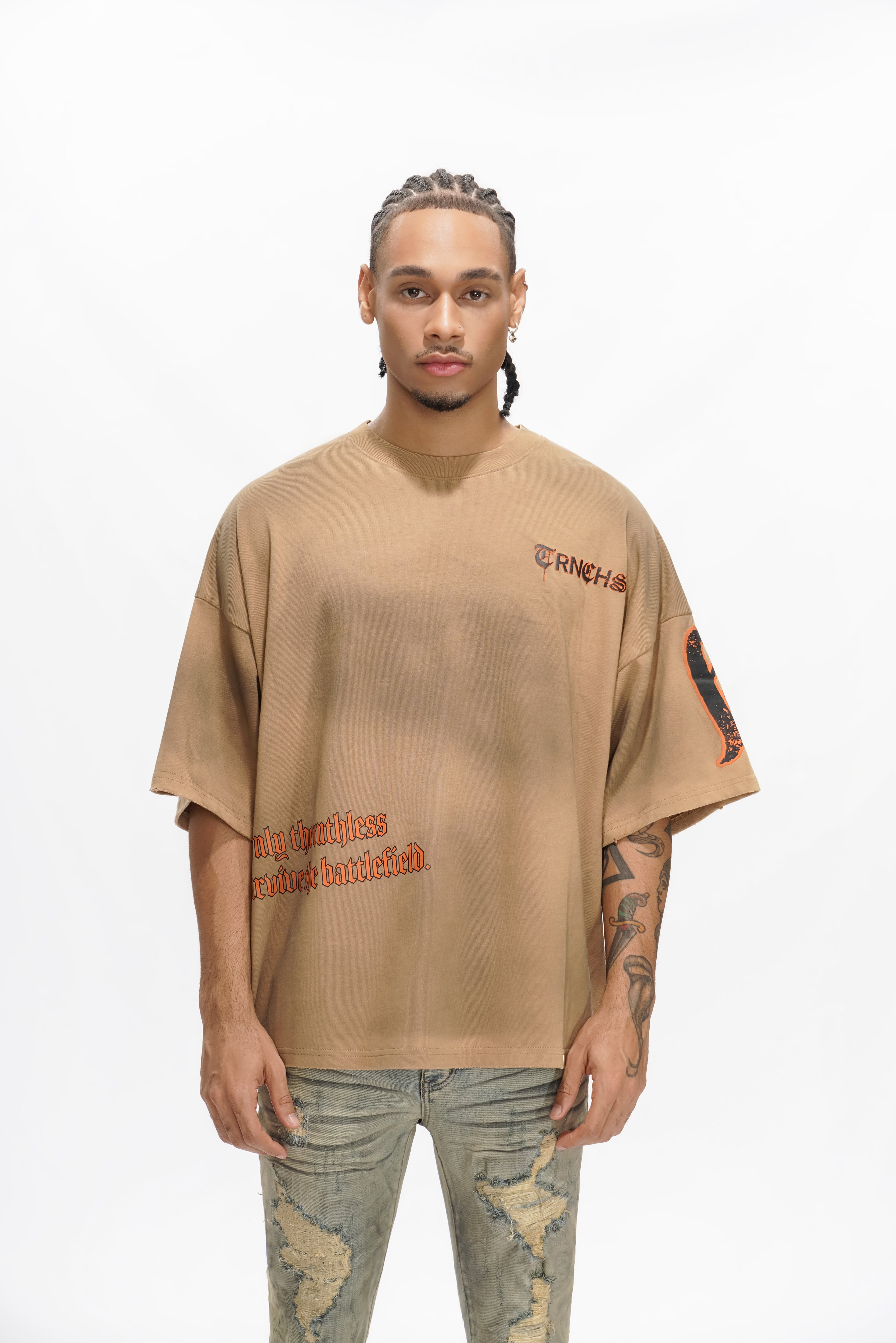 RUTHLESS SOIL Brown Vintage Tee