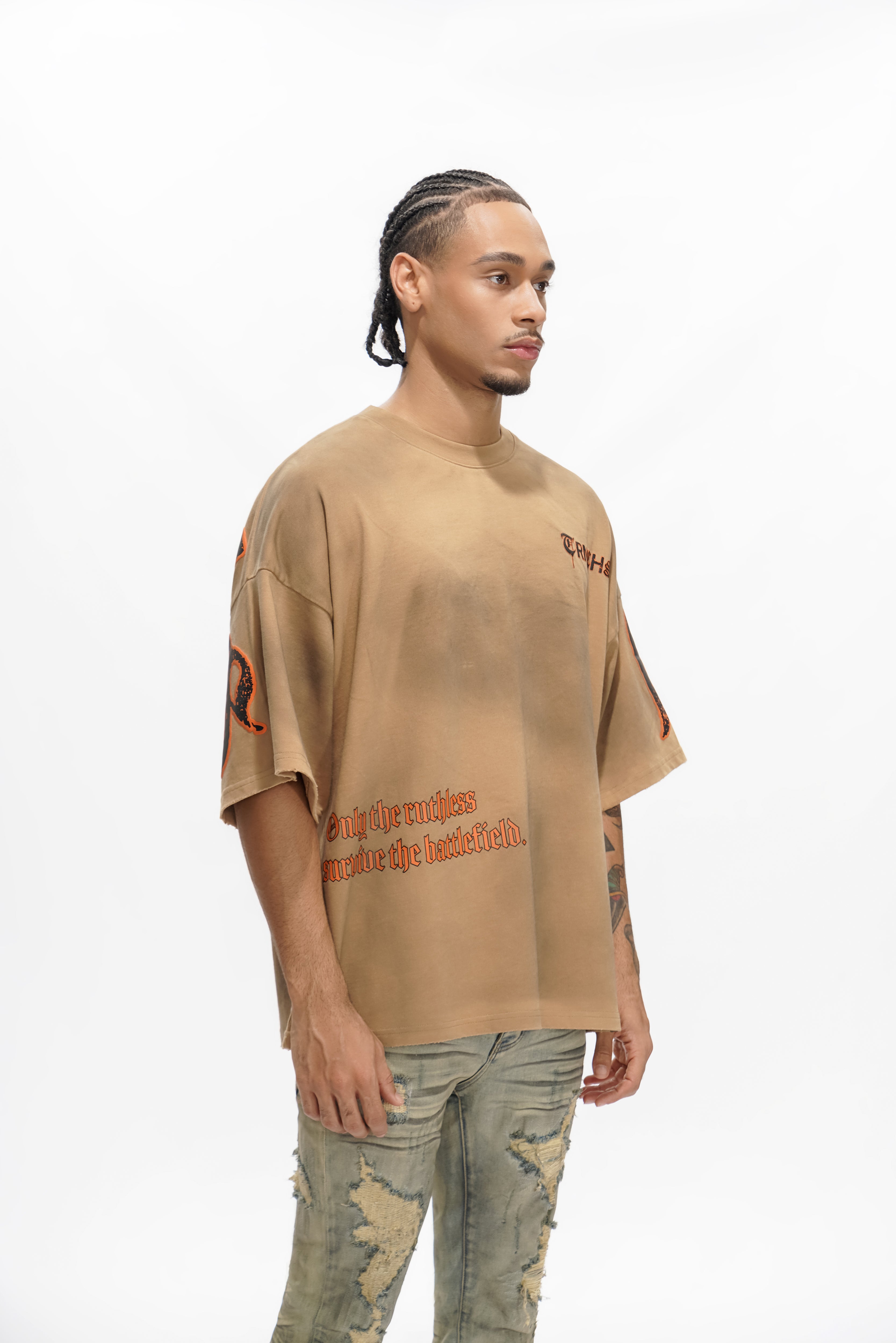 RUTHLESS SOIL Brown Vintage Tee