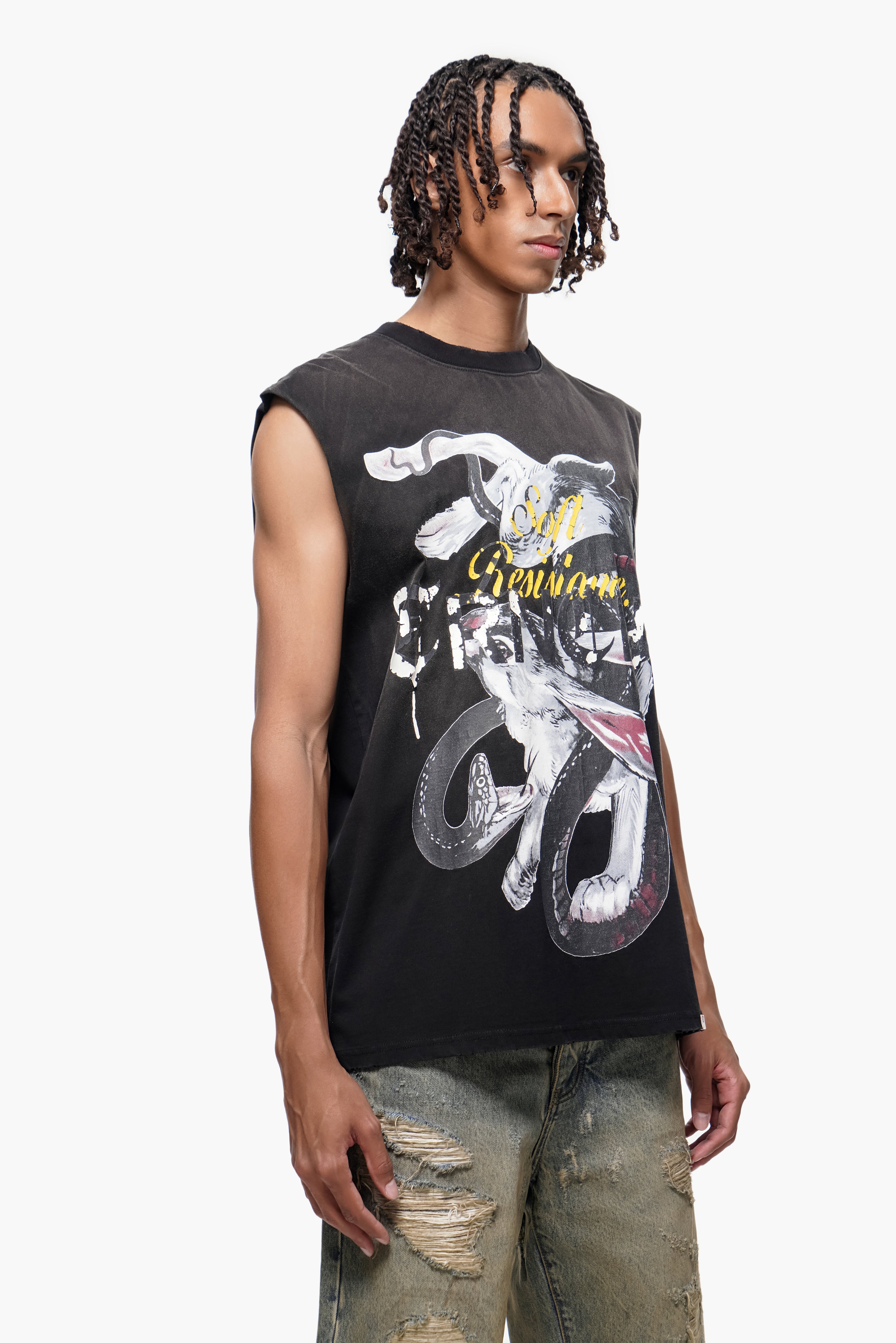 "UNCHOSEN FIGHT" Black Tank Top