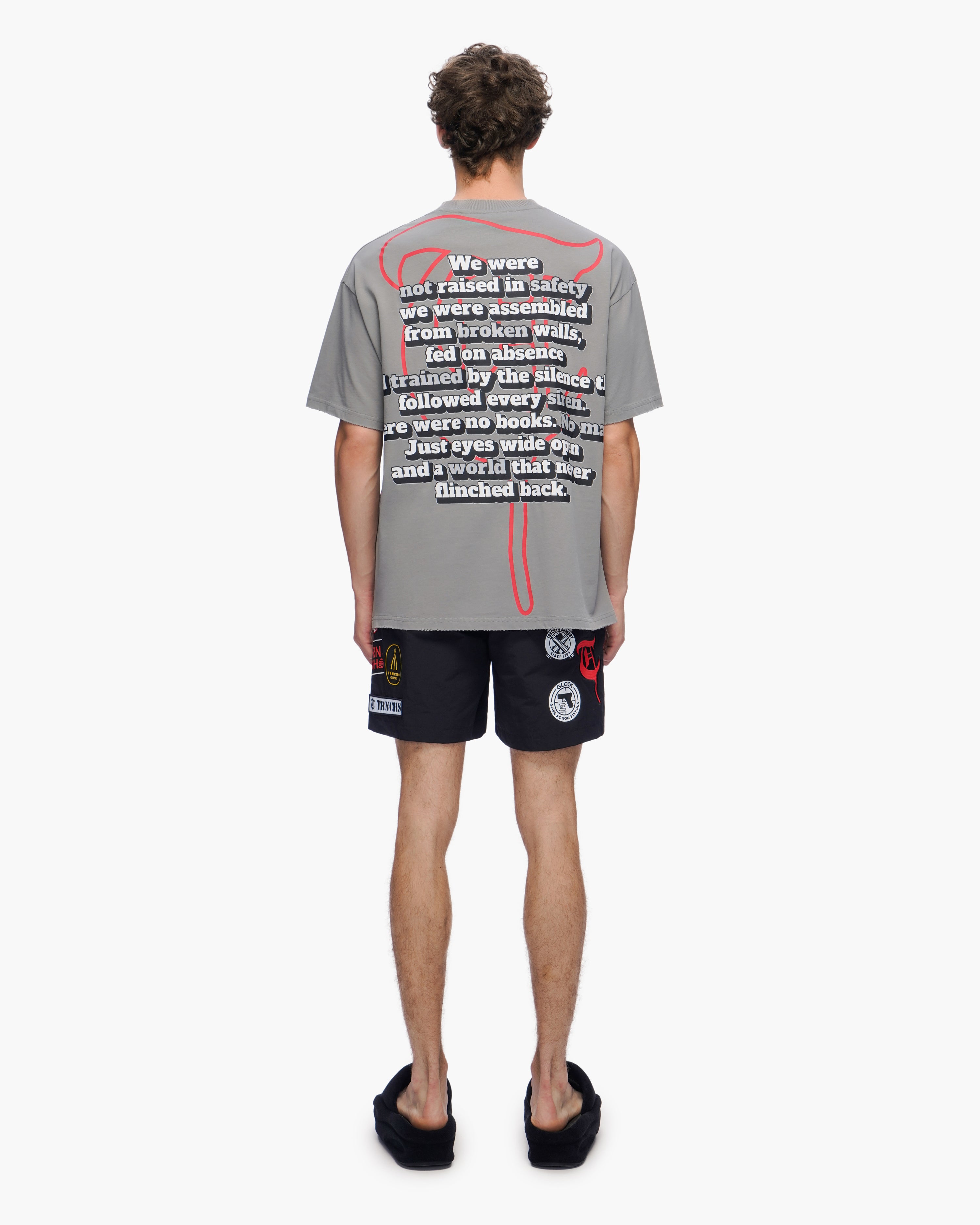 "RAISED IN RUIN" Grey Tee