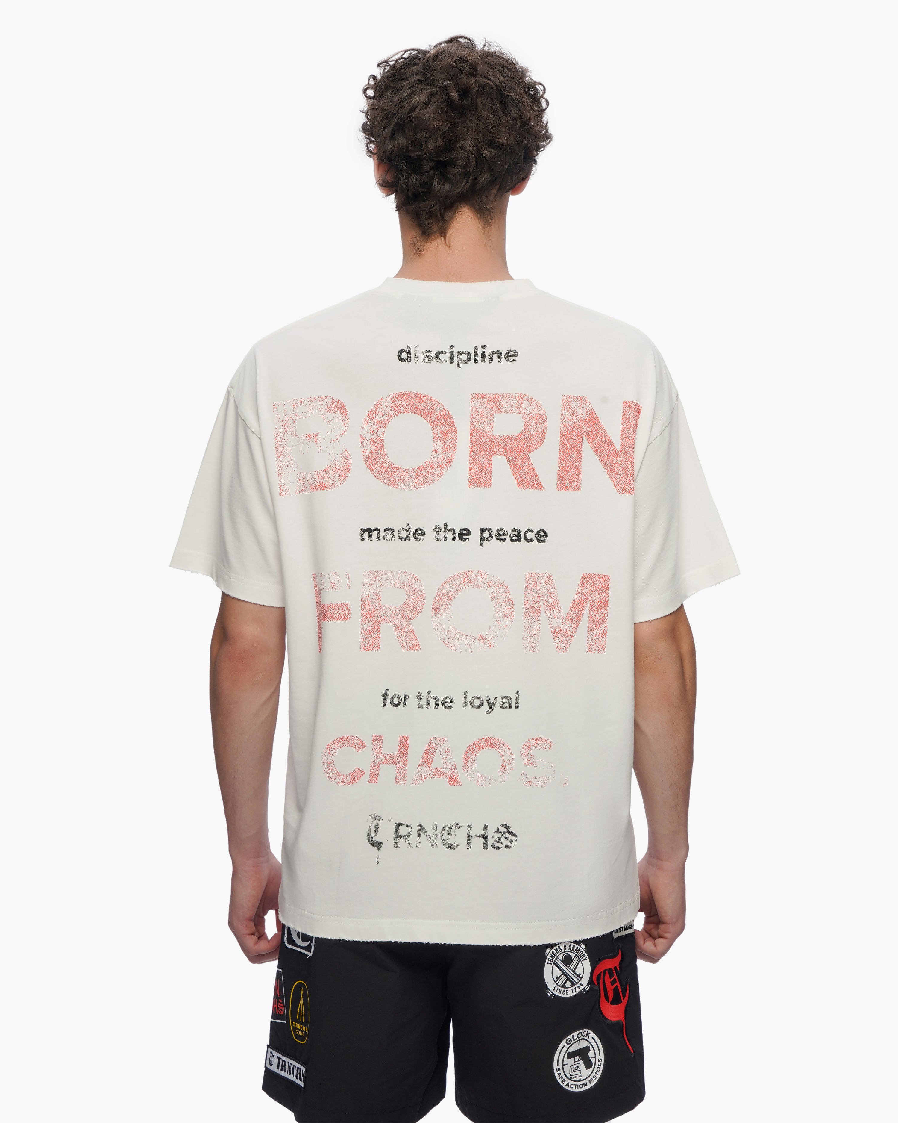 "BORN FROM CHAOS" White Tee