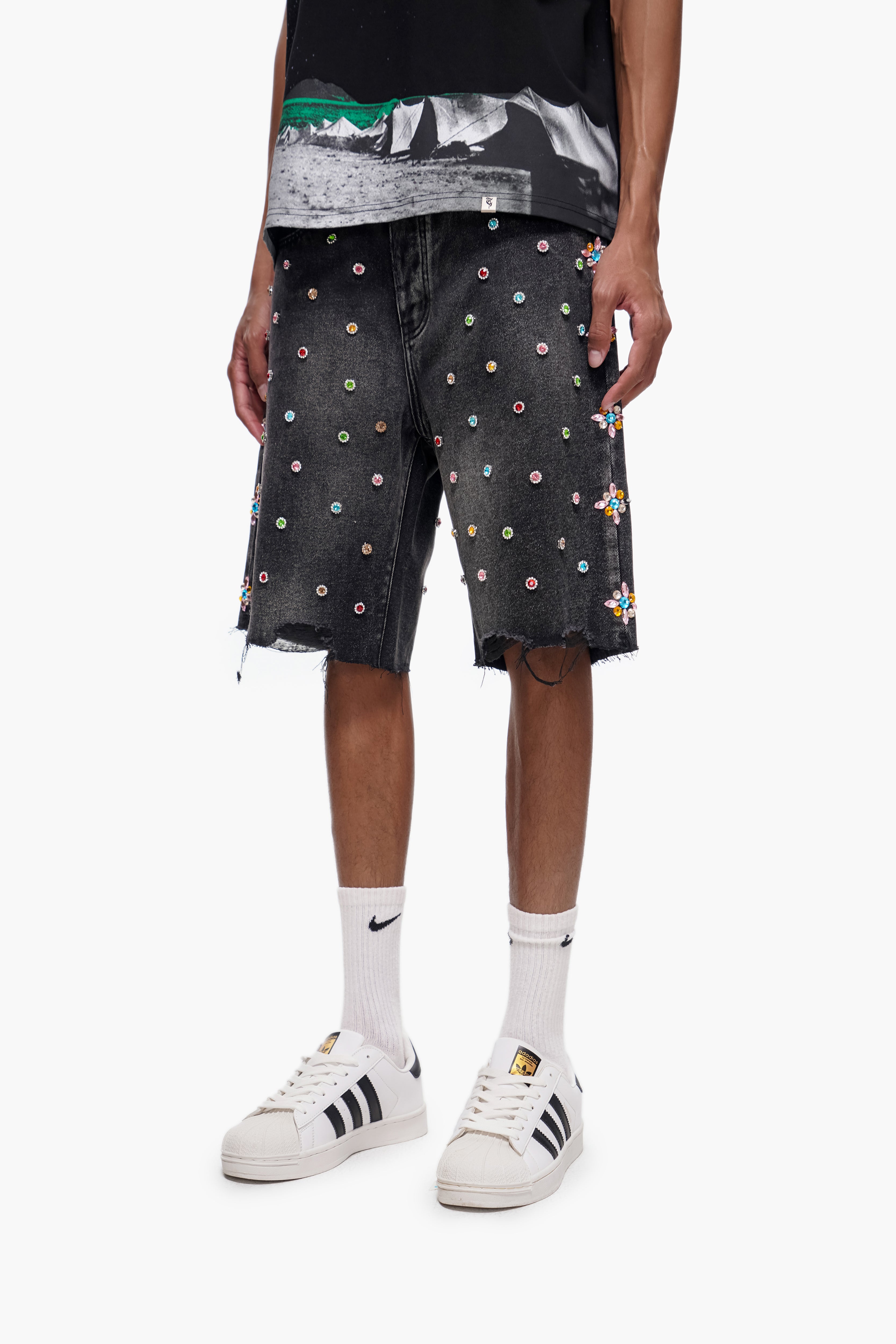 BOUNTY - Black Wash Denim Shorts