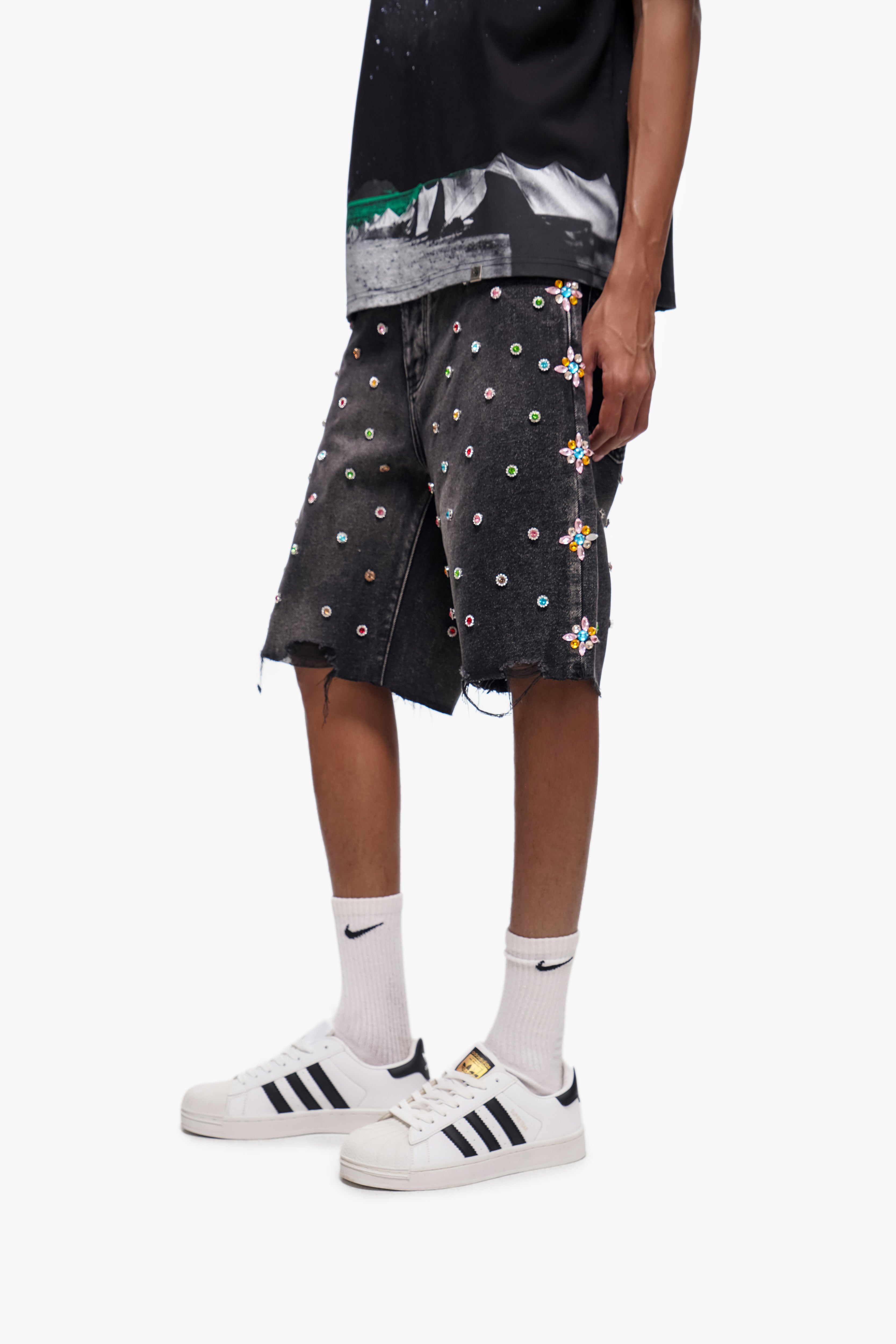 BOUNTY - Black Wash Denim Shorts