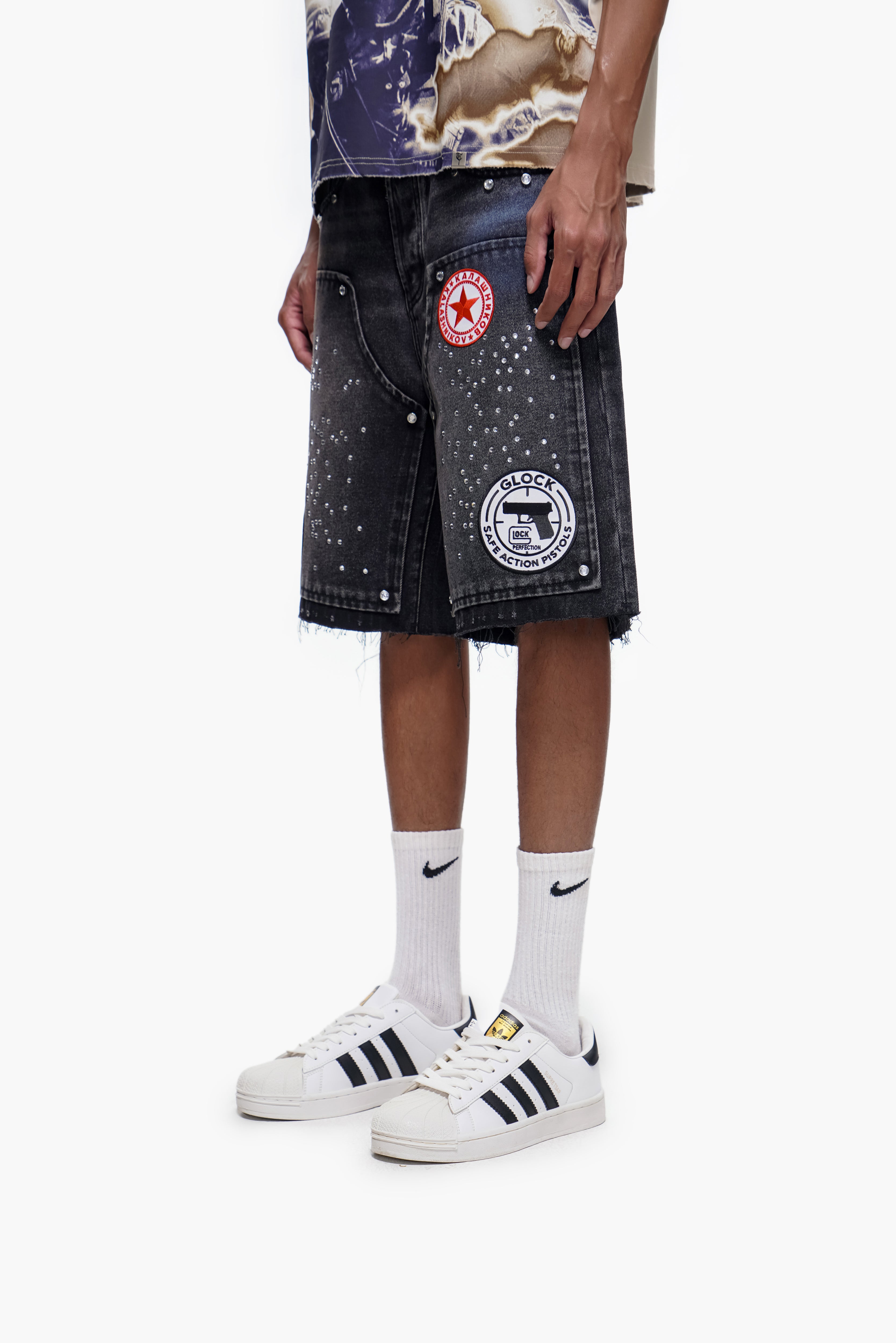 OPERATOR - Black Wash Denim Shorts