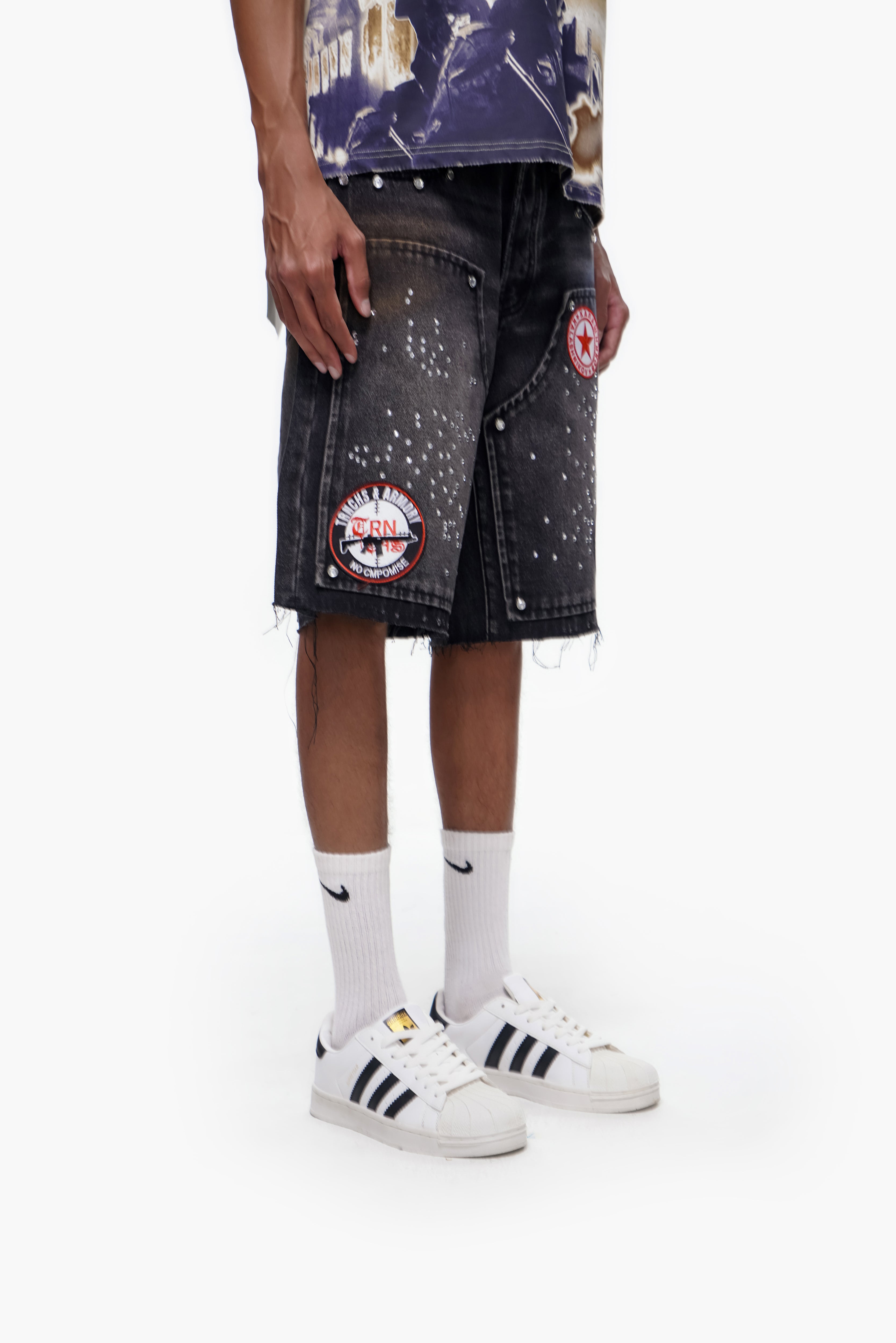 OPERATOR - Black Wash Denim Shorts