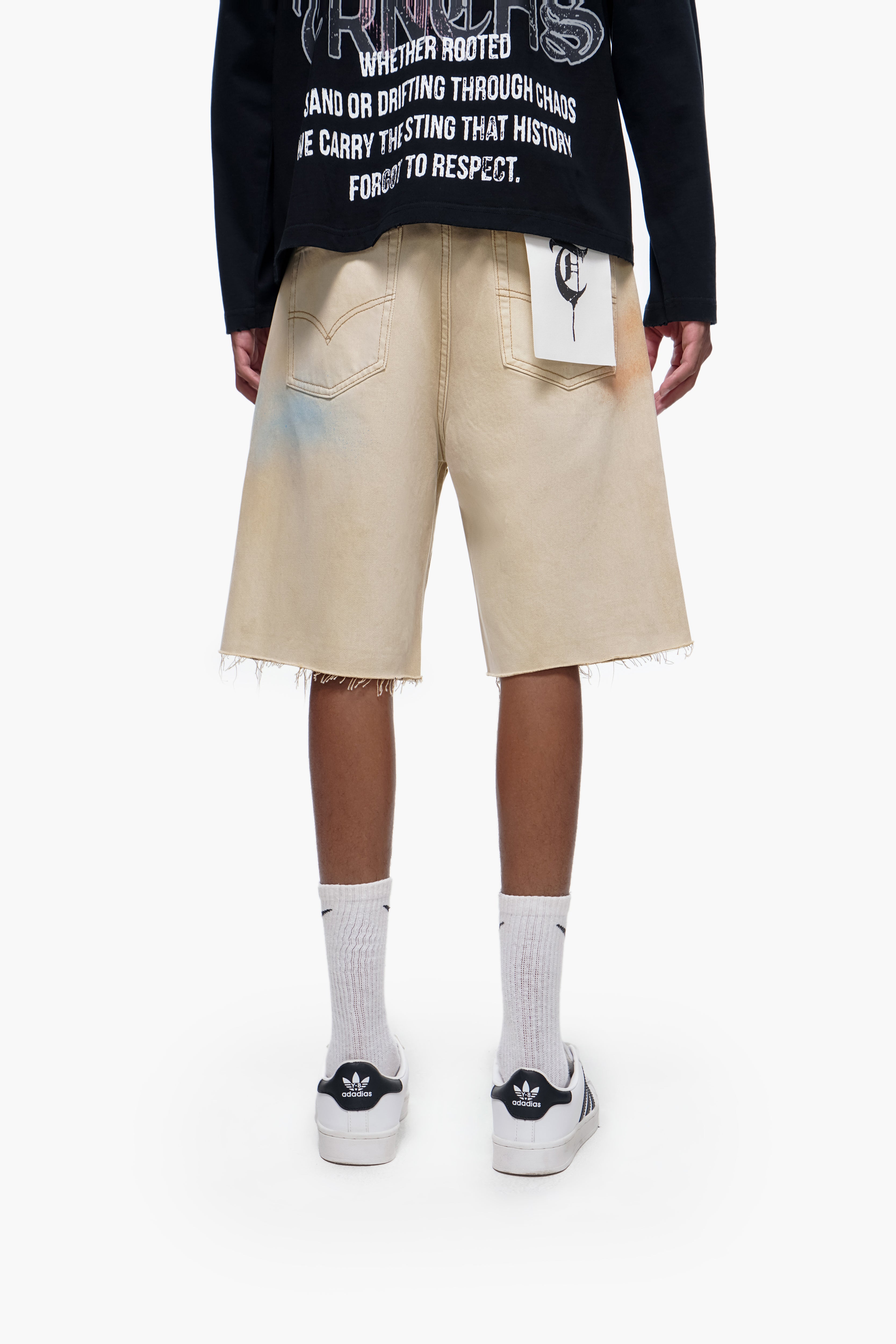 OPERATOR - Khaki Wash Denim Shorts
