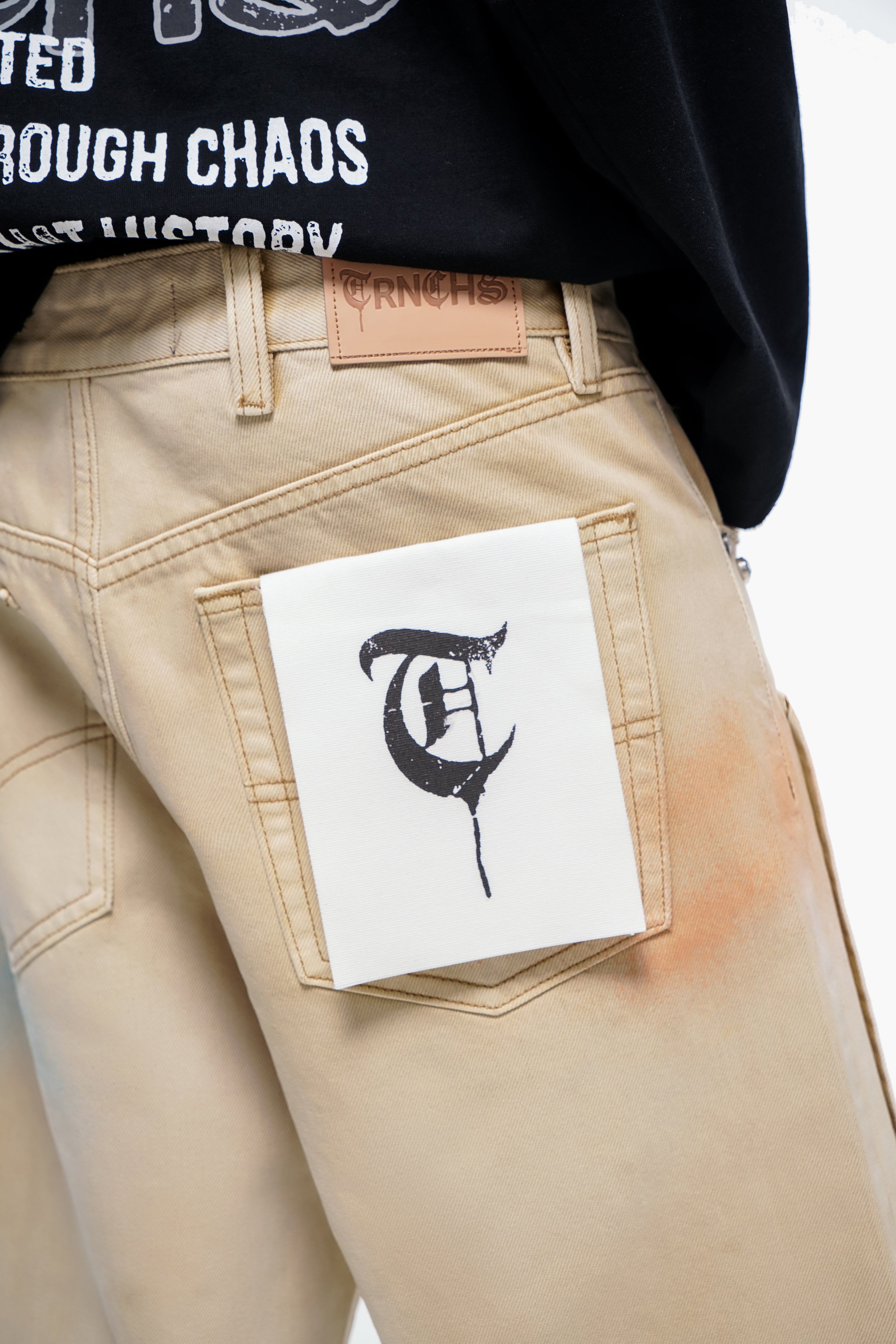 OPERATOR - Khaki Wash Denim Shorts