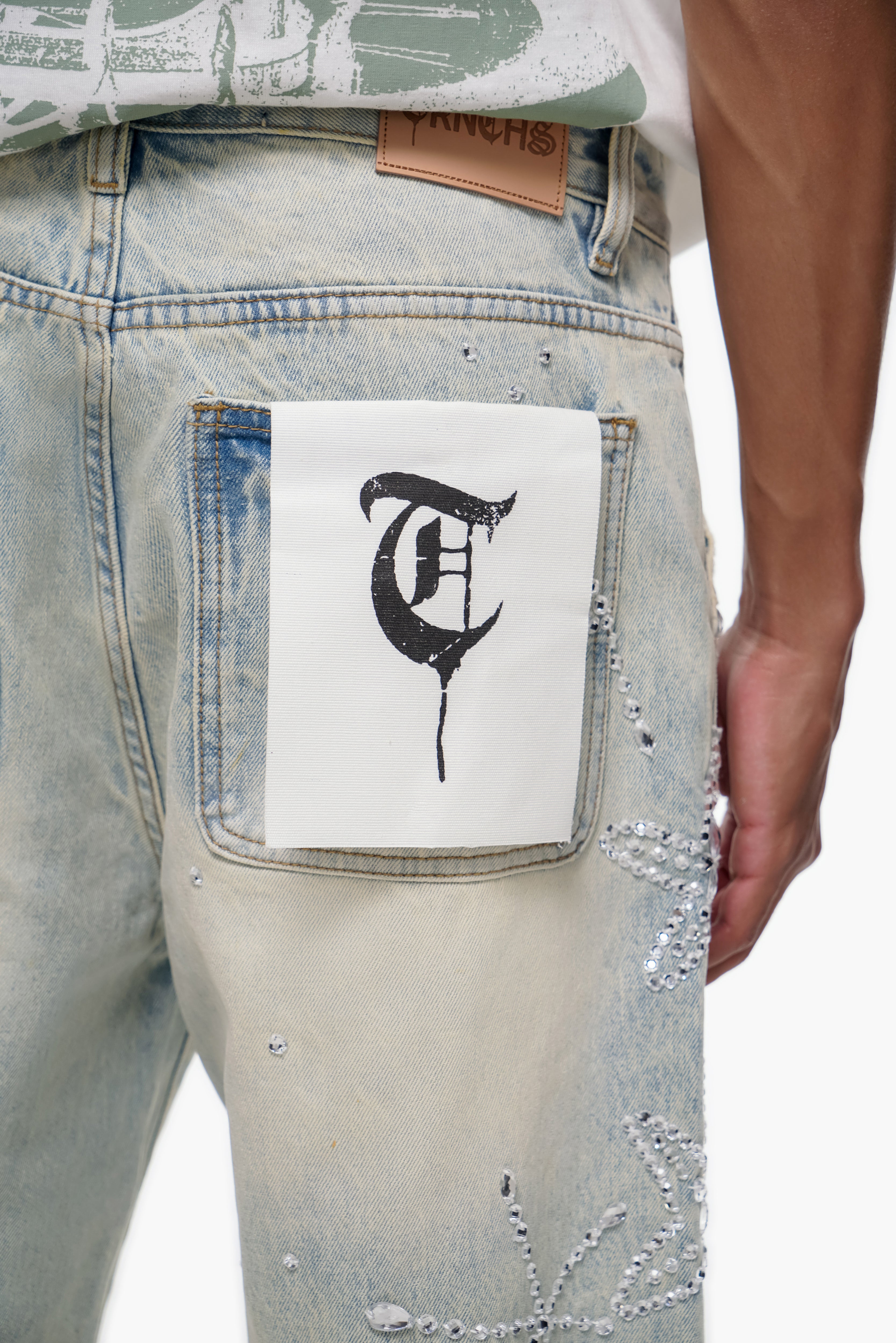 VENOM - Light Blue Wash Denim Shorts