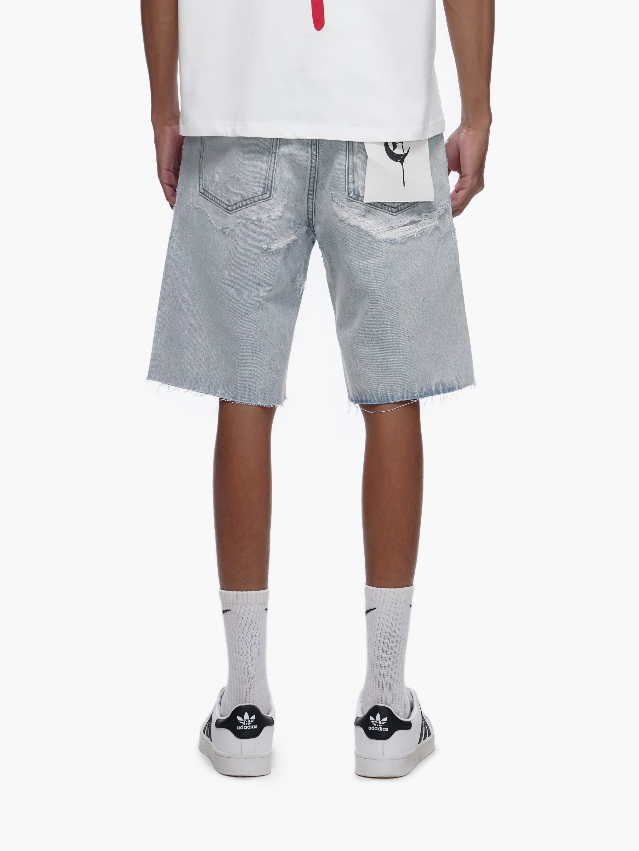 DISTRICT - Light Blue Wash Denim Shorts