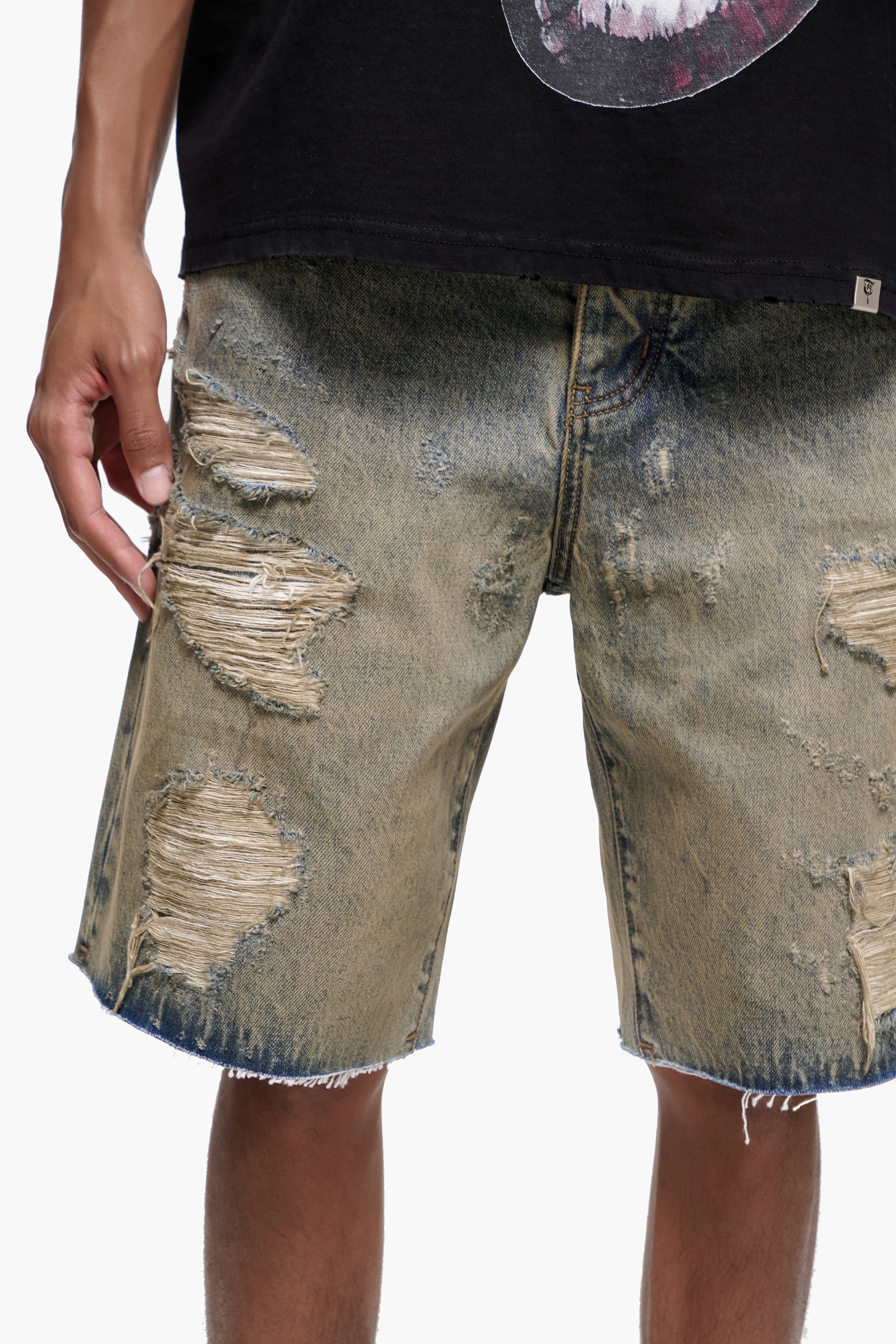 DISTRICT - Vintage Wash Denim Shorts