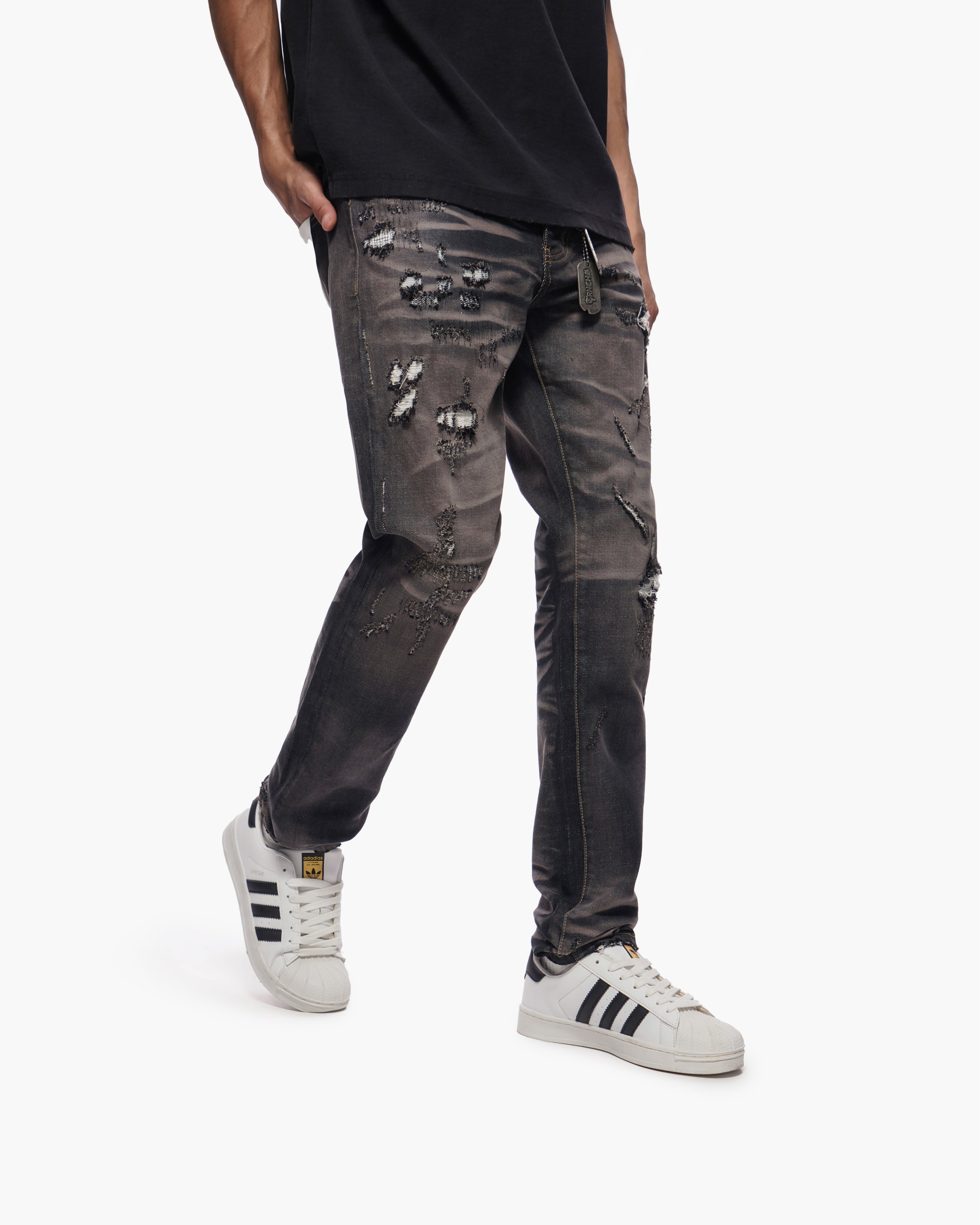 TYRANT - Black Wash Skinny Denim
