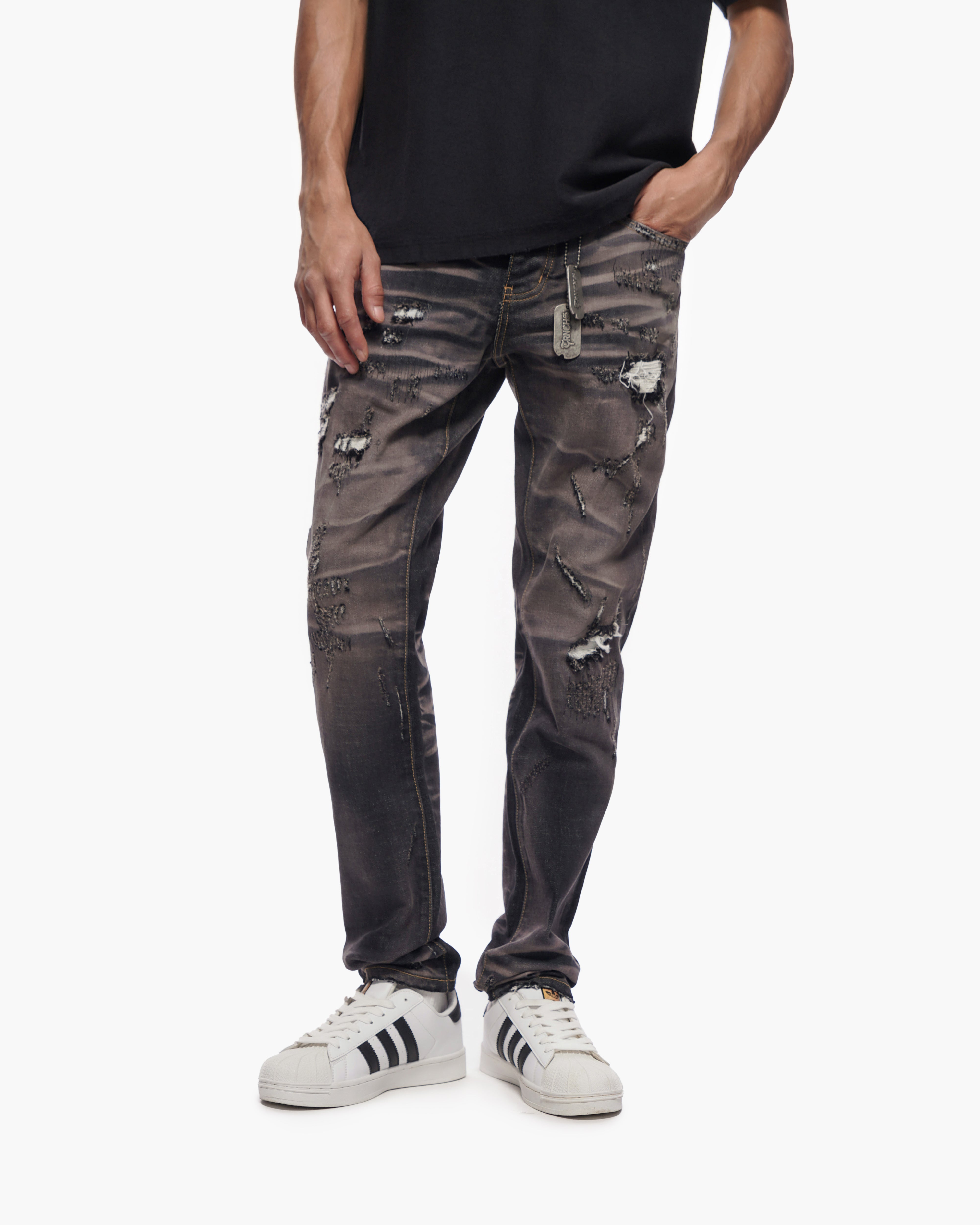 TYRANT - Black Wash Skinny Denim