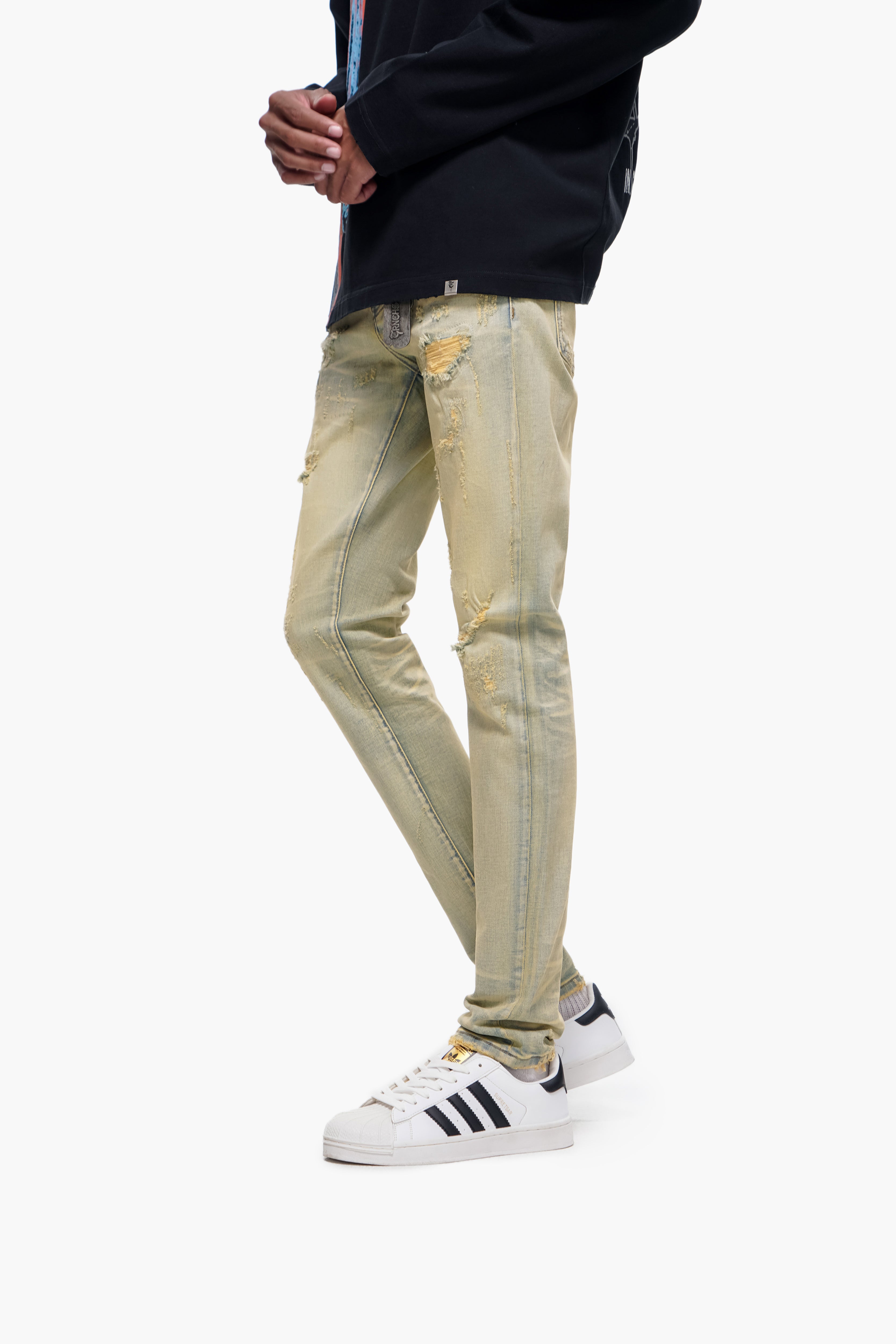 TYRANT - Light Vintage Wash Skinny Denim