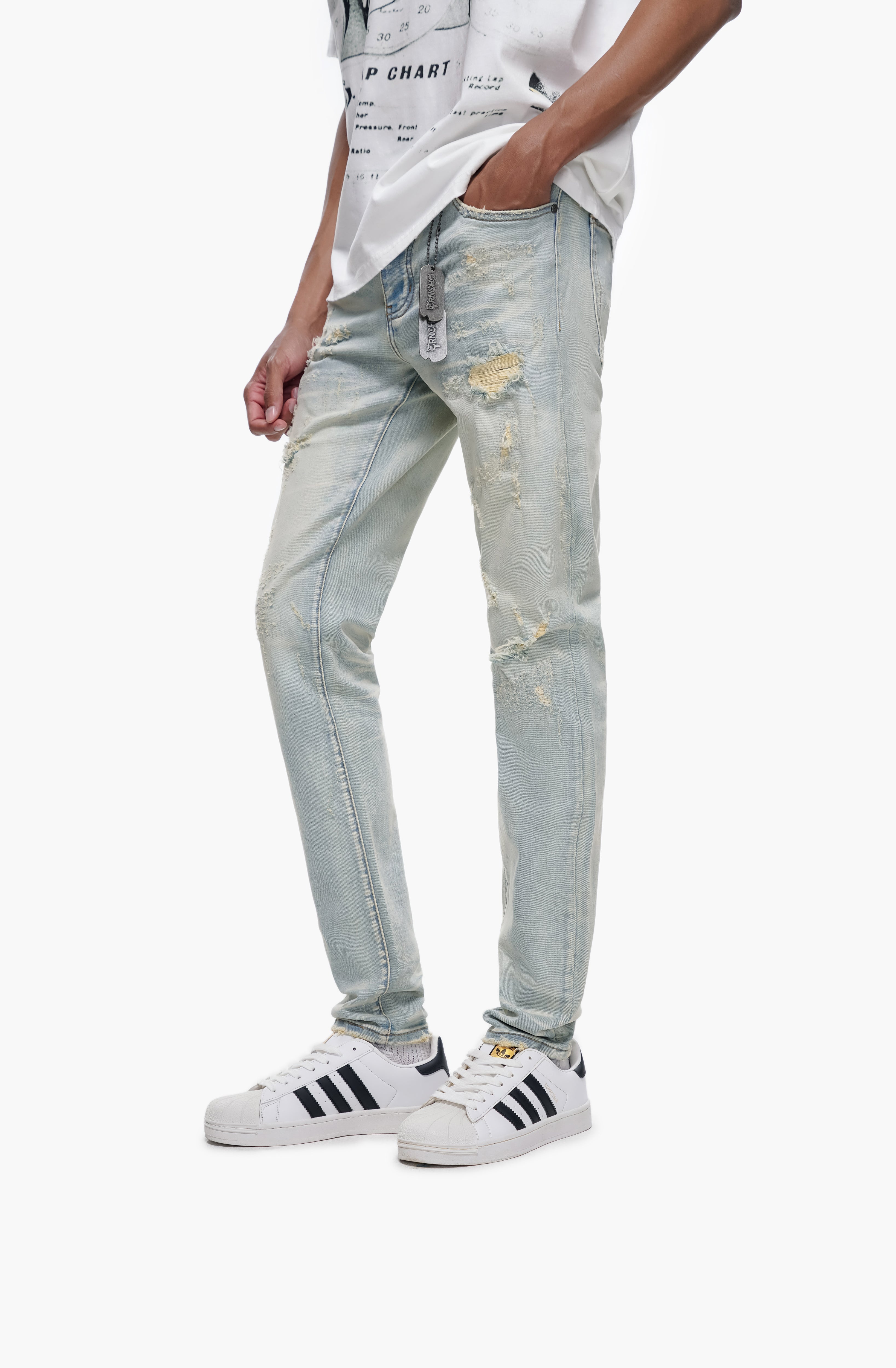 TYRANT - Light Blue Wash Skinny Denim