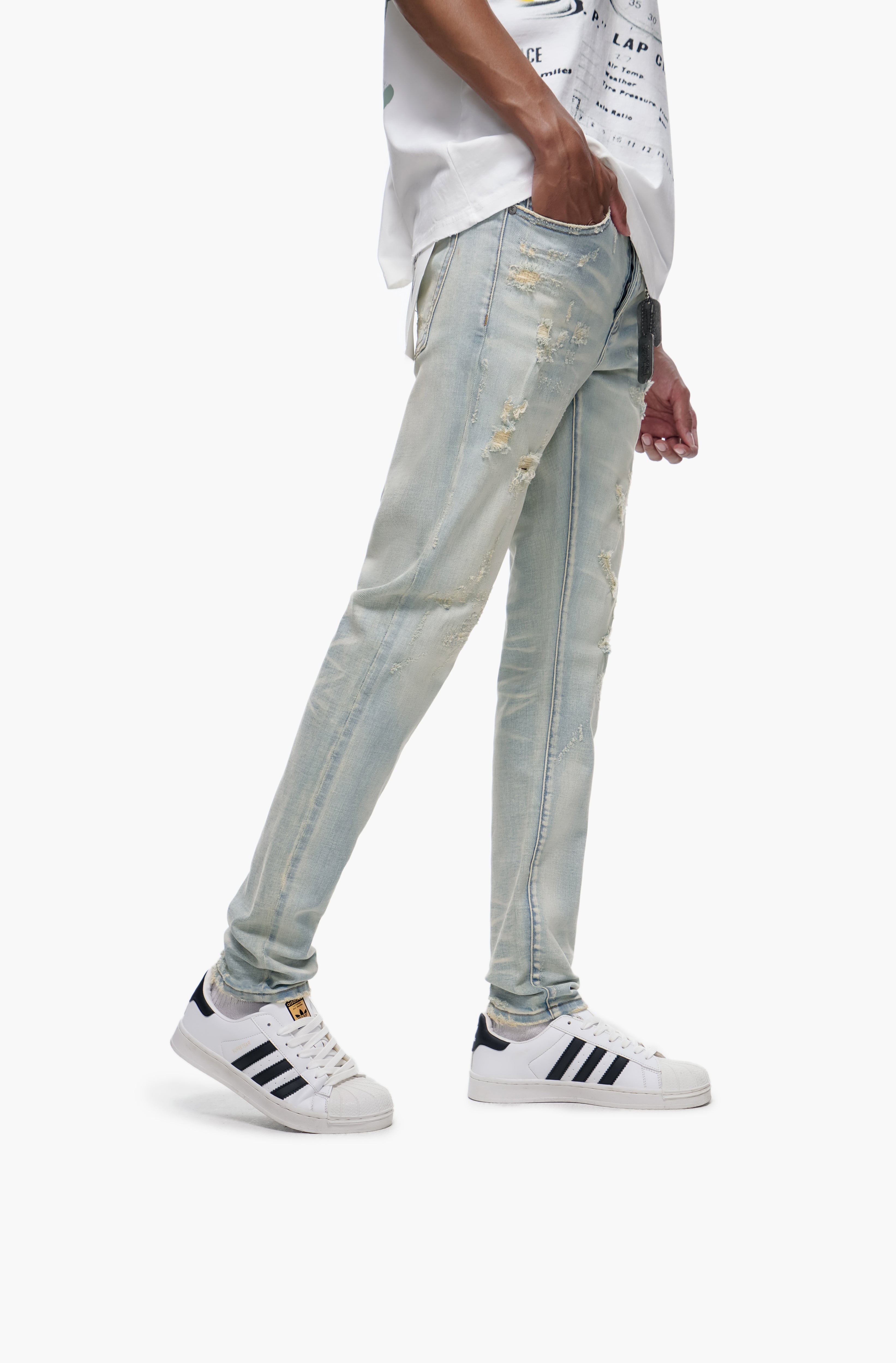 TYRANT - Light Blue Wash Skinny Denim