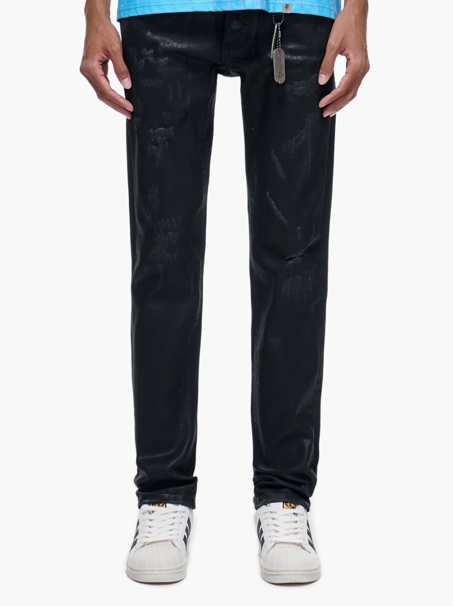 TYRANT - BLACK WAXED Skinny Denim