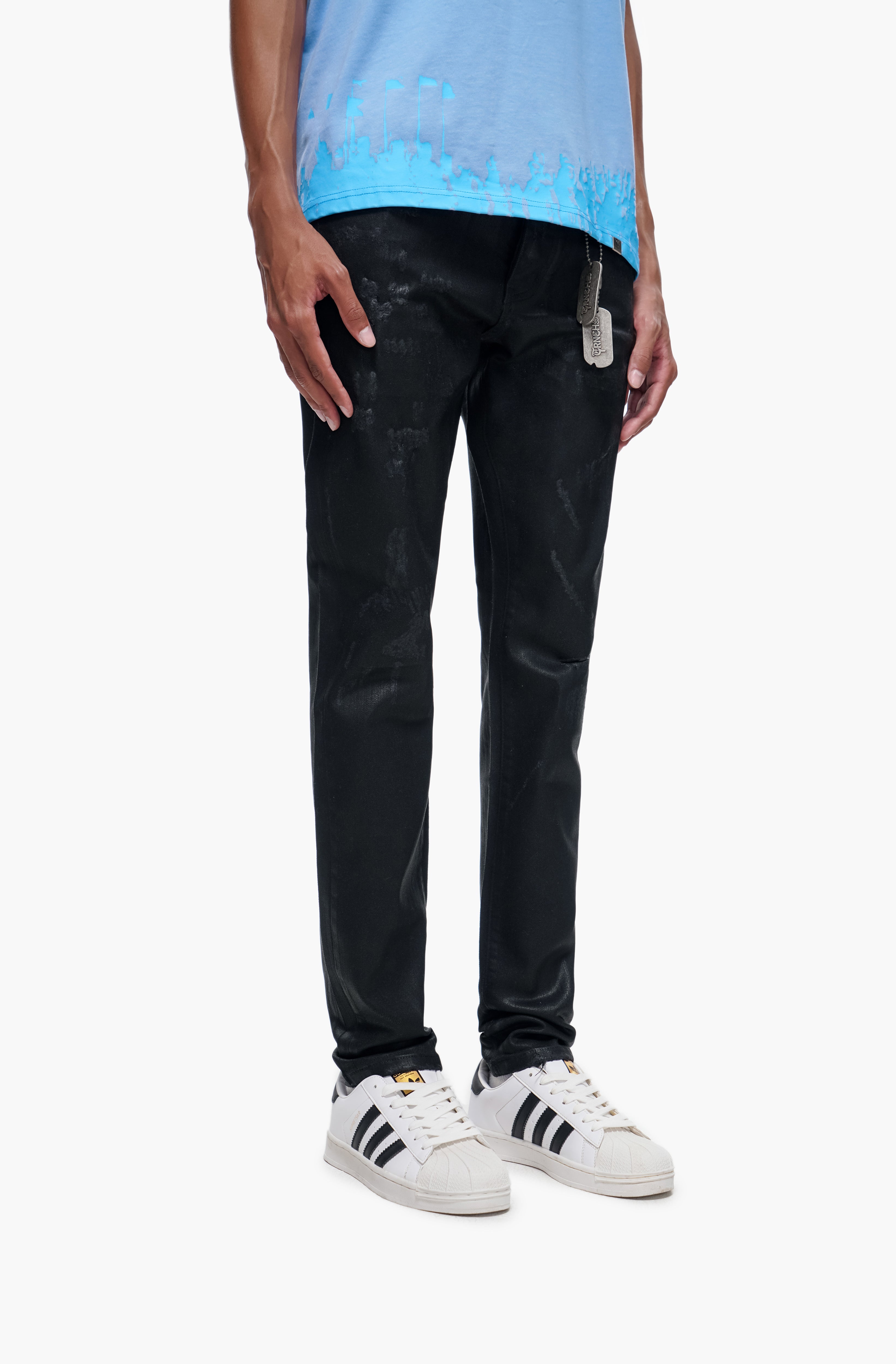 TYRANT - BLACK WAXED Skinny Denim