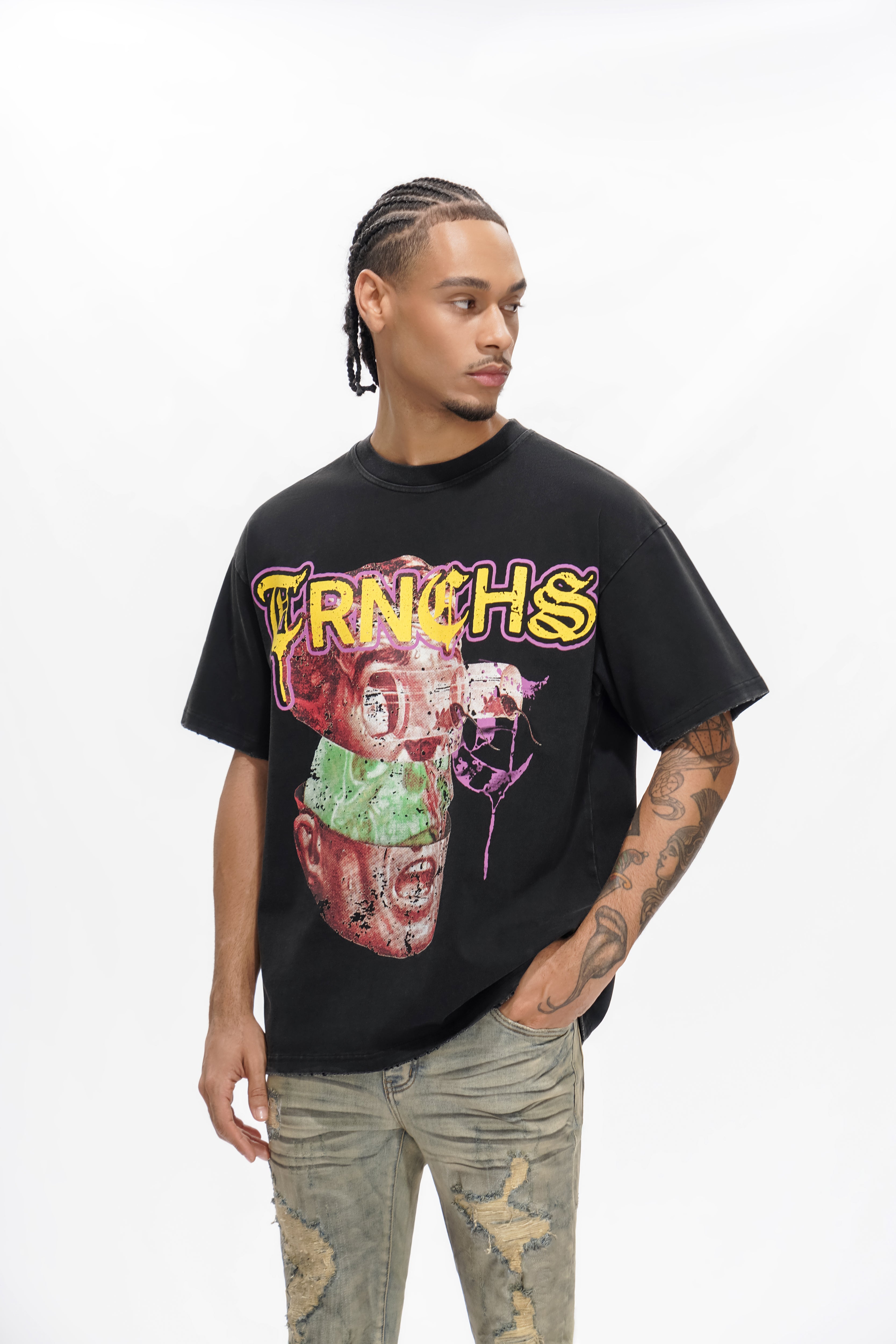 "MENTAL WARFARE" Black Tee