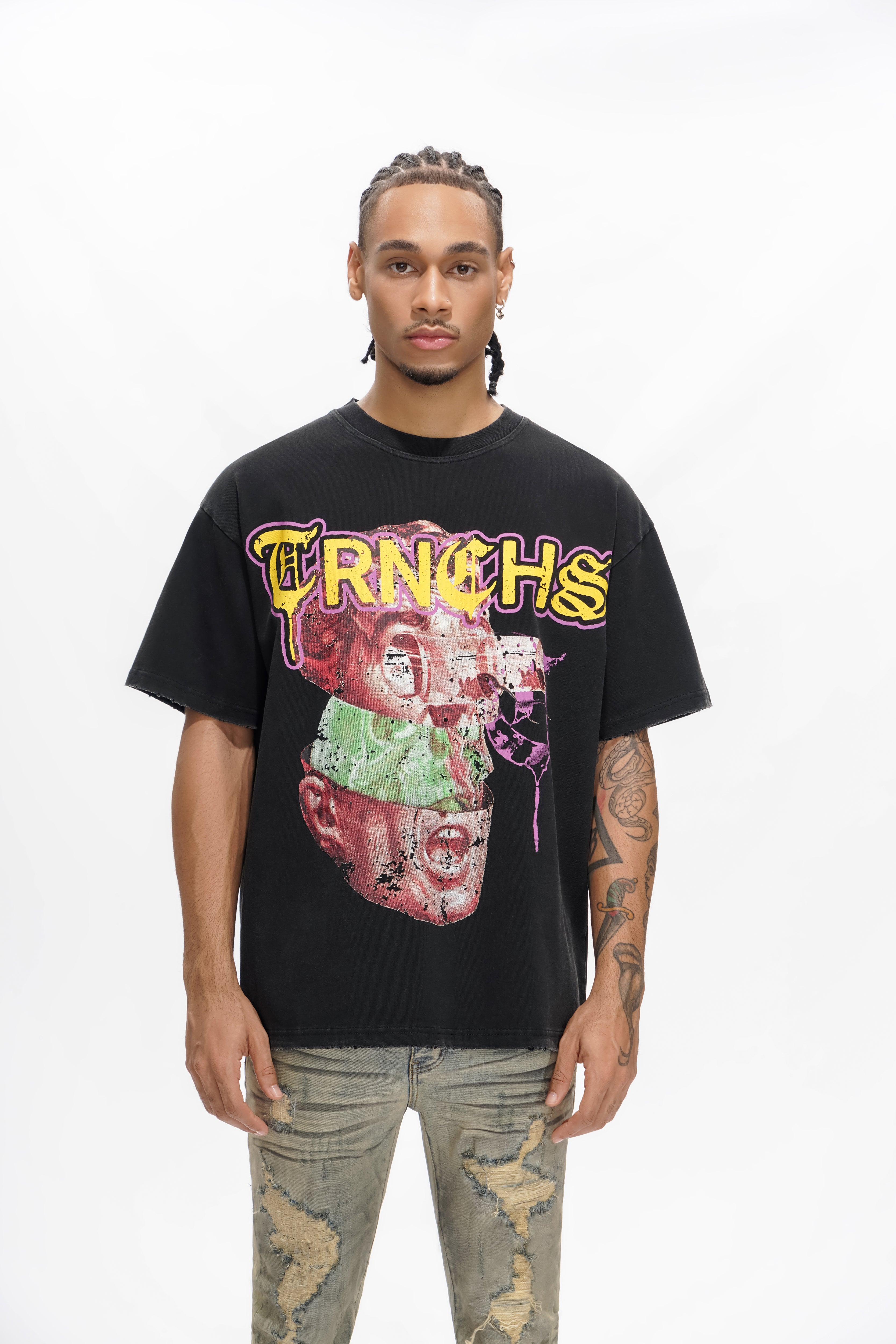 "MENTAL WARFARE" Black Tee