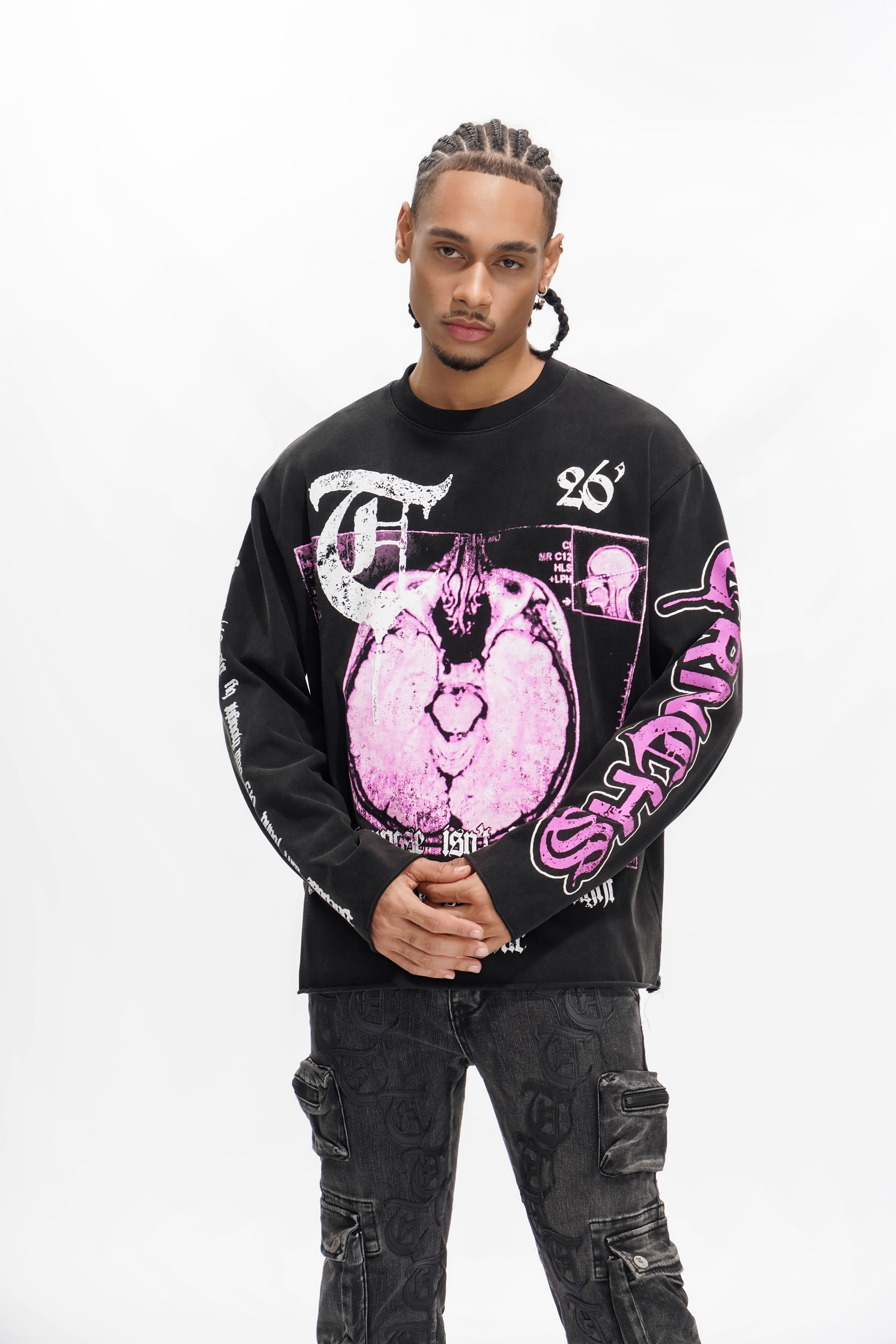 "MINDSET" Black Crewneck