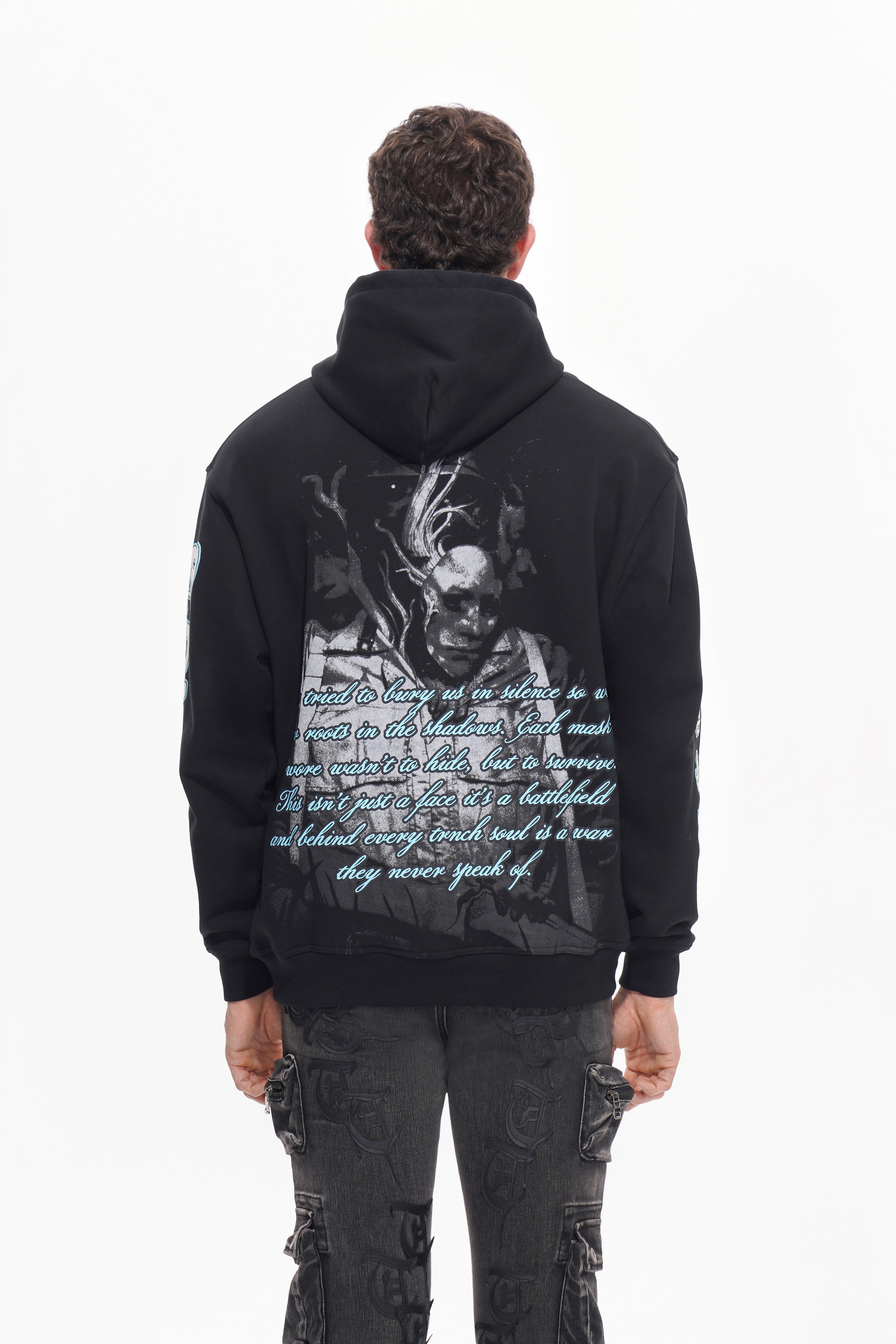 MASKED SOLDAT Schwarzer Hoodie