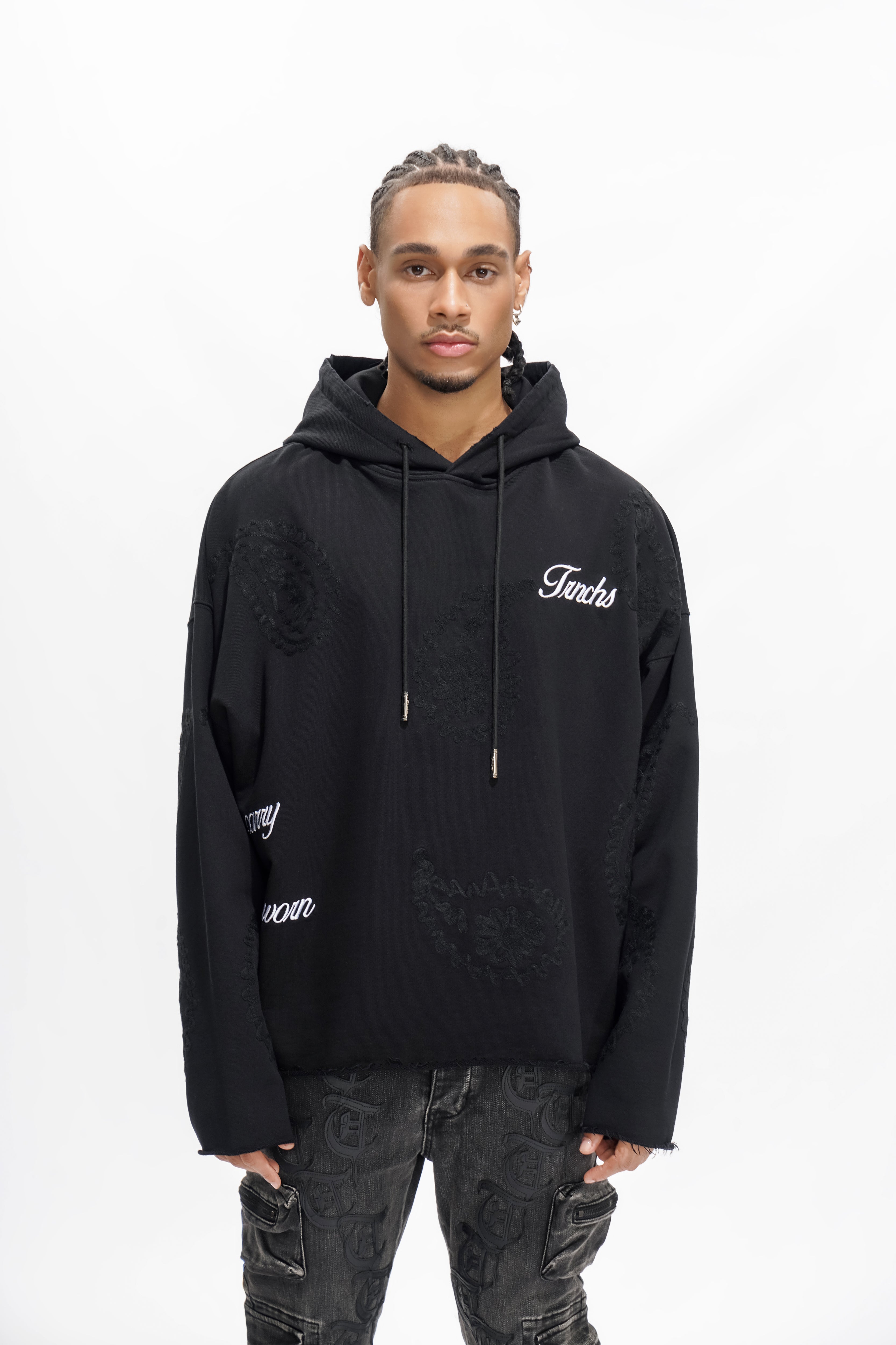 "PAISLEY COMMAND" Black Hoodie