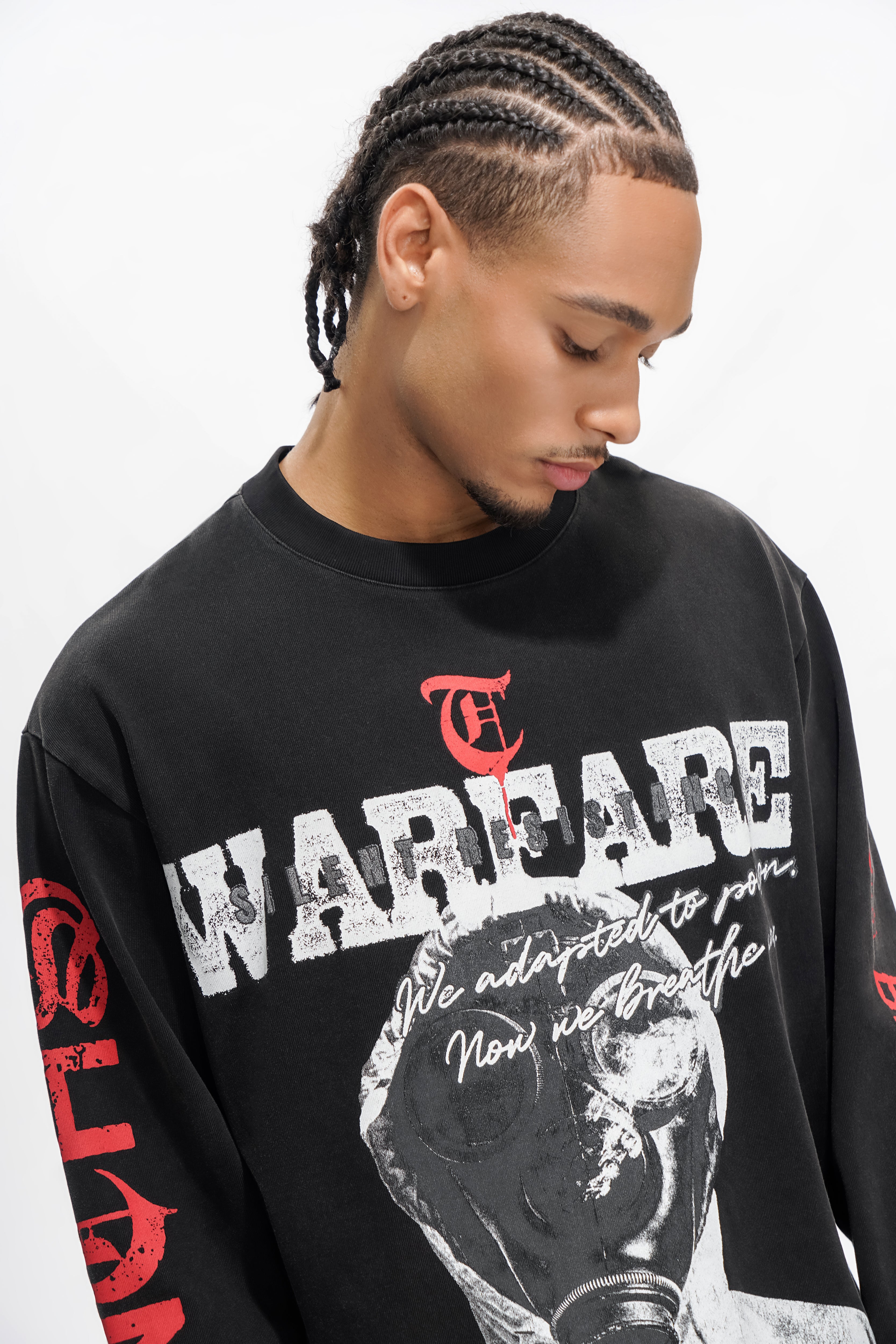 "WARFARE" Black Long Sleeve