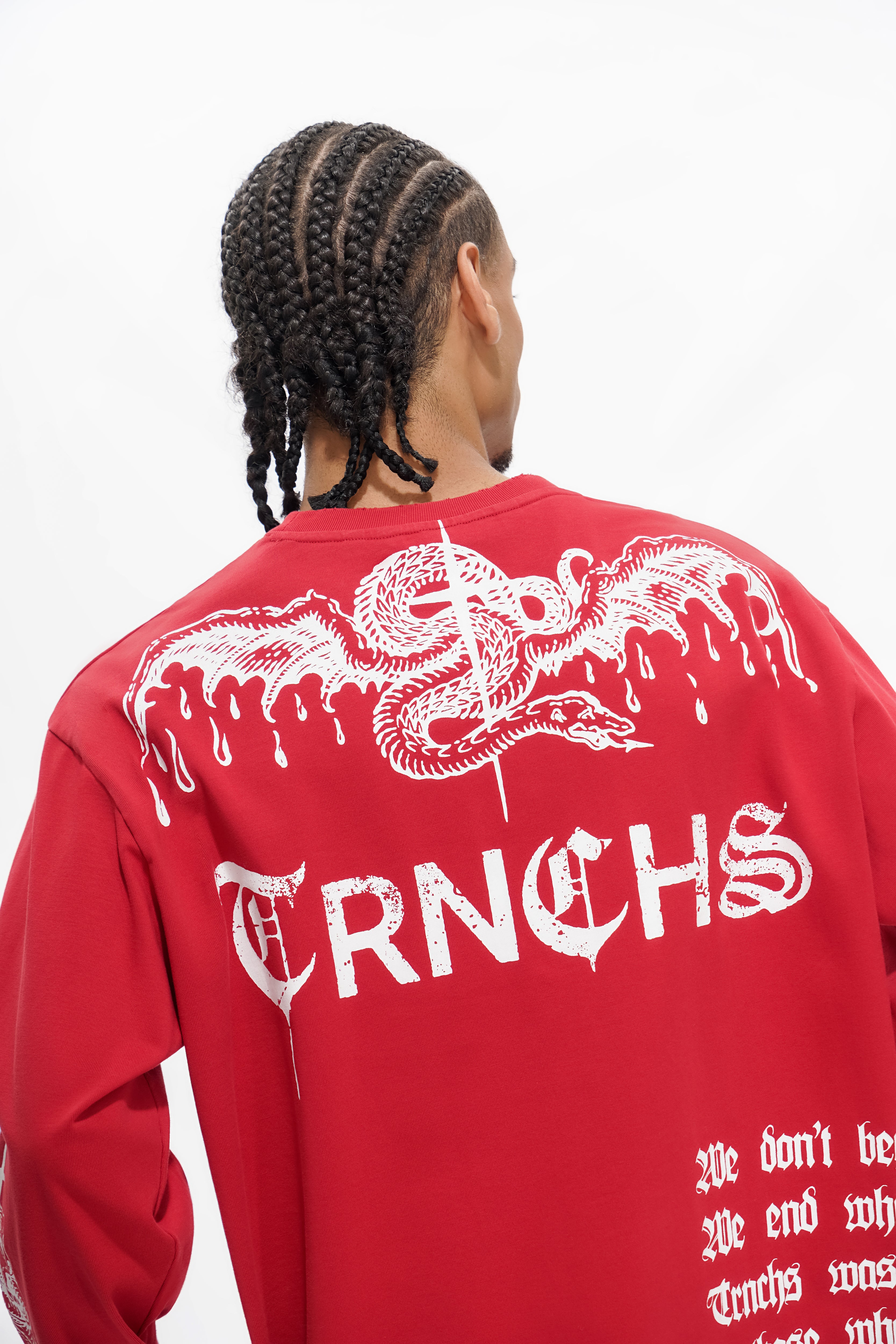 "BUILT BY BLOOD" Burgunder Langarm