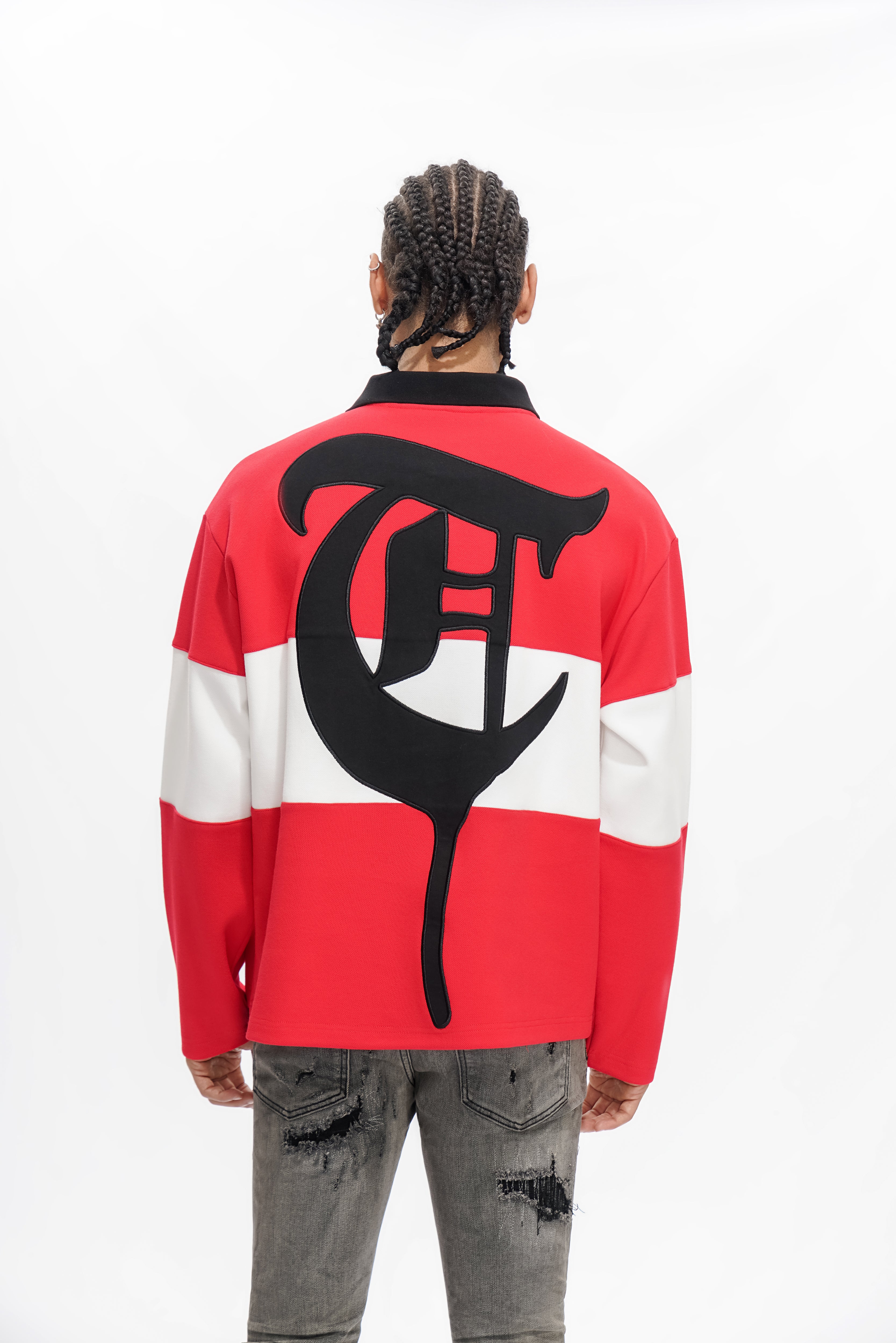 COMBAT POLO Rot/Weiß T-Shirt