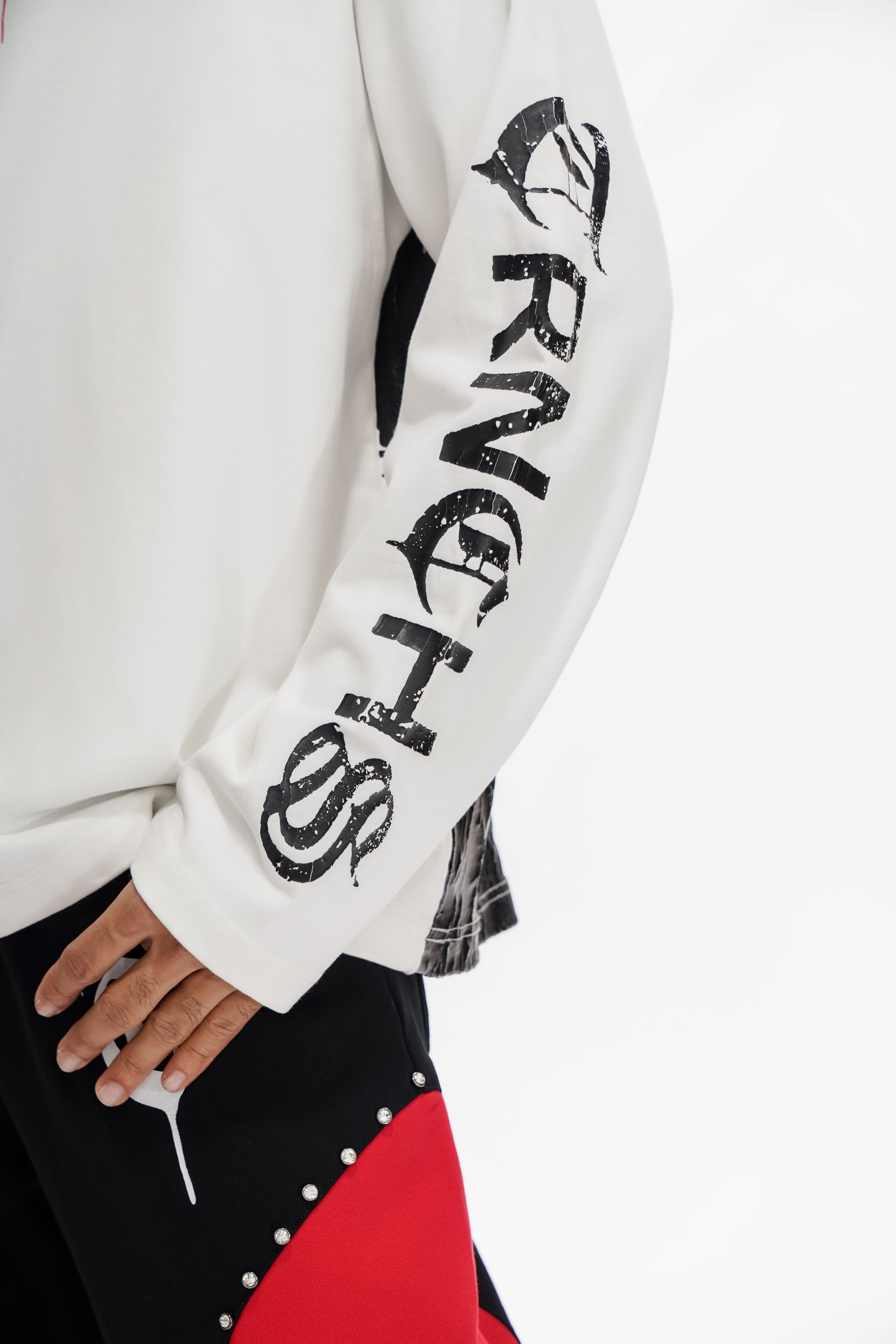 HIND RAJAB Weißes Langarm-T-Shirt