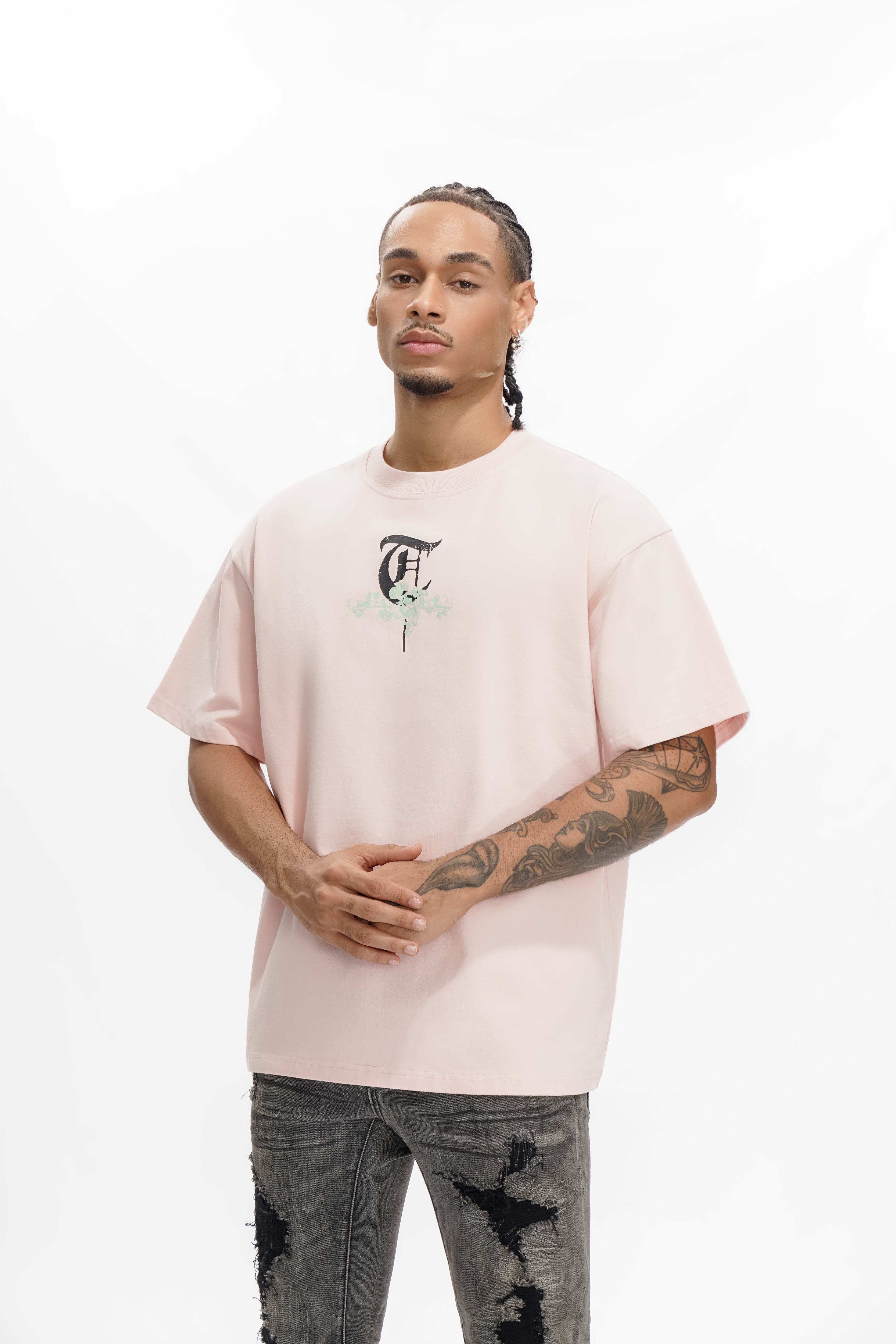 T-shirt rose clair KEY TO WAR