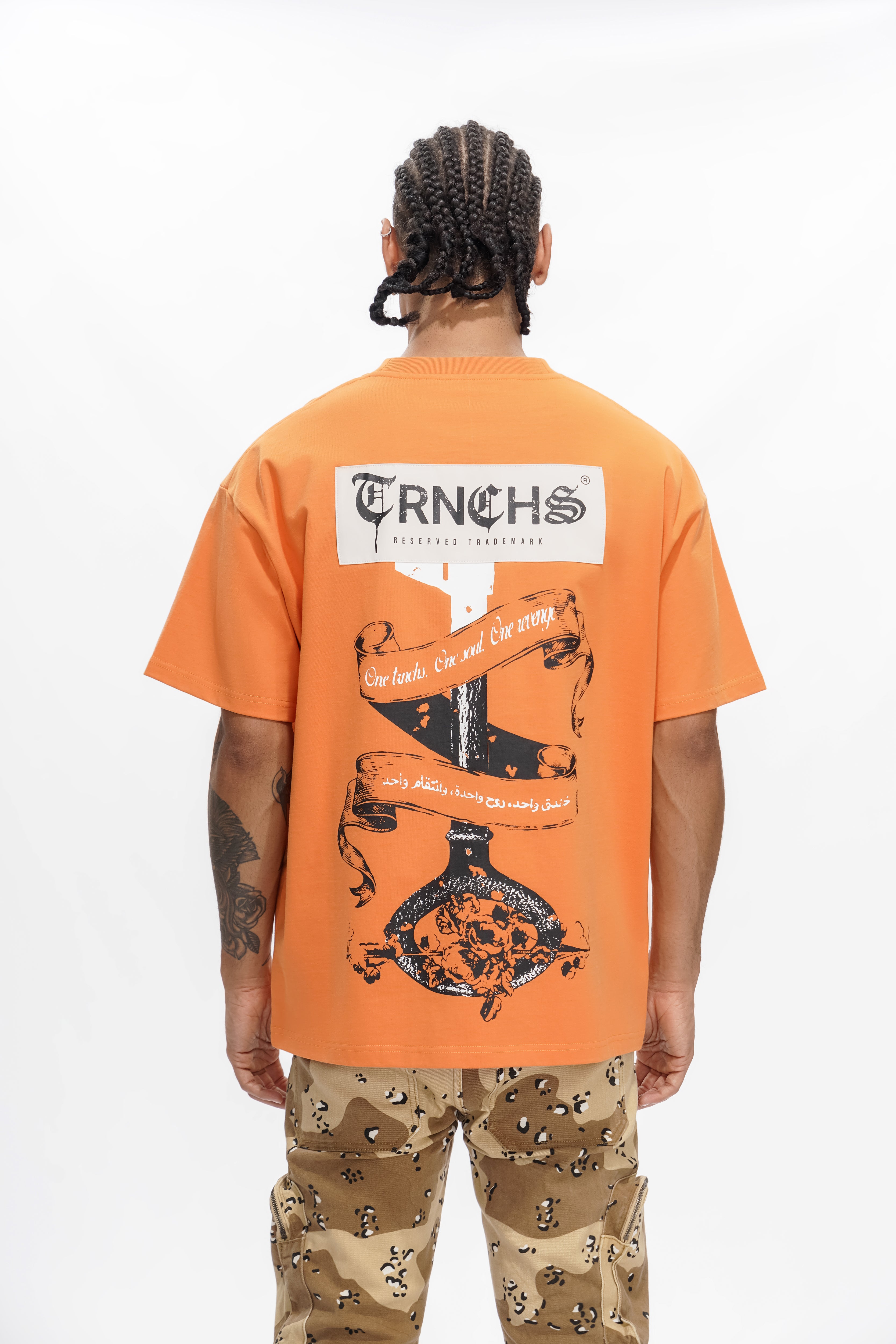 T-shirt orange Clé de la guerre
