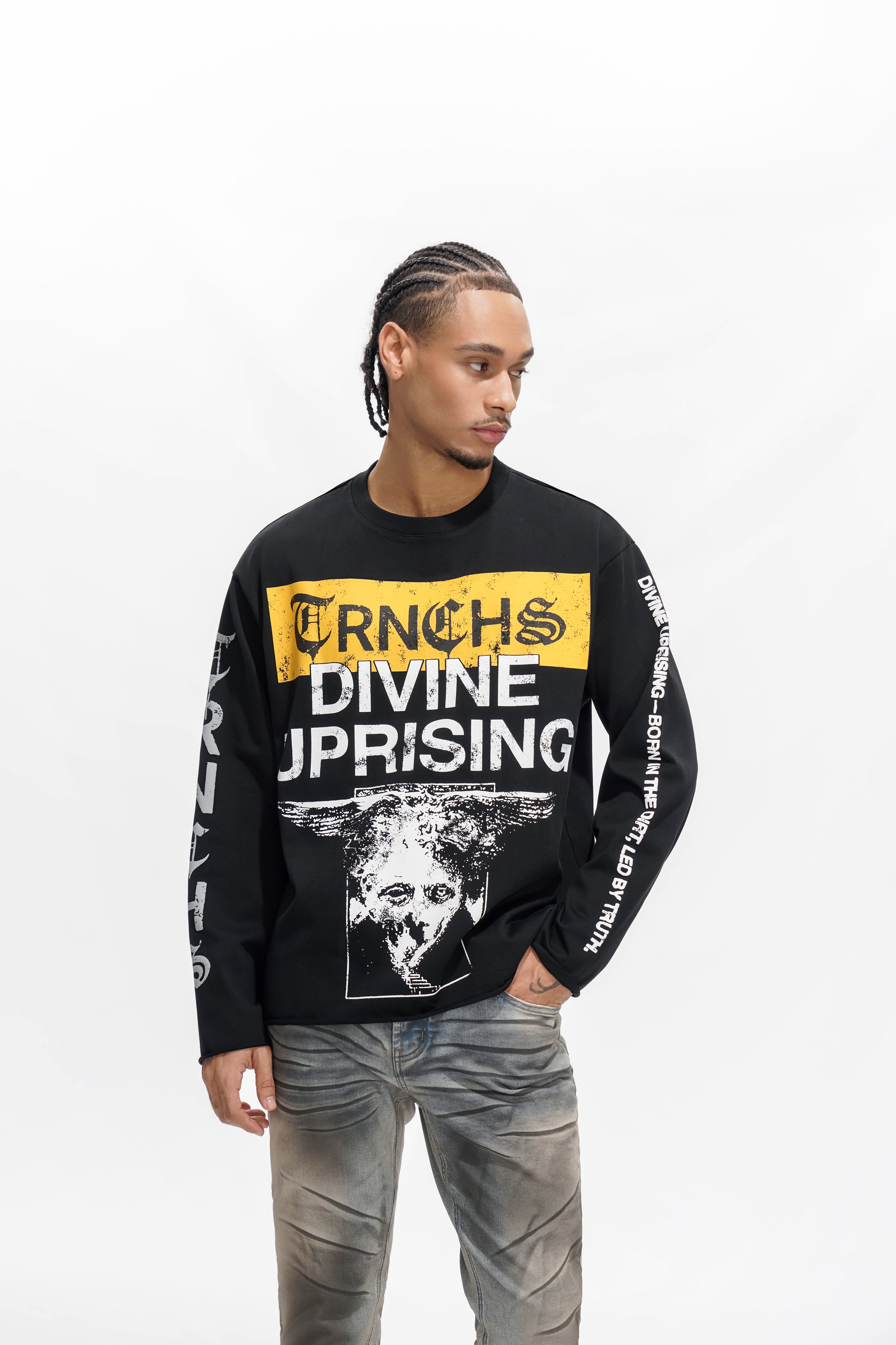 DIVINE UPRISING  Black Long Sleeve