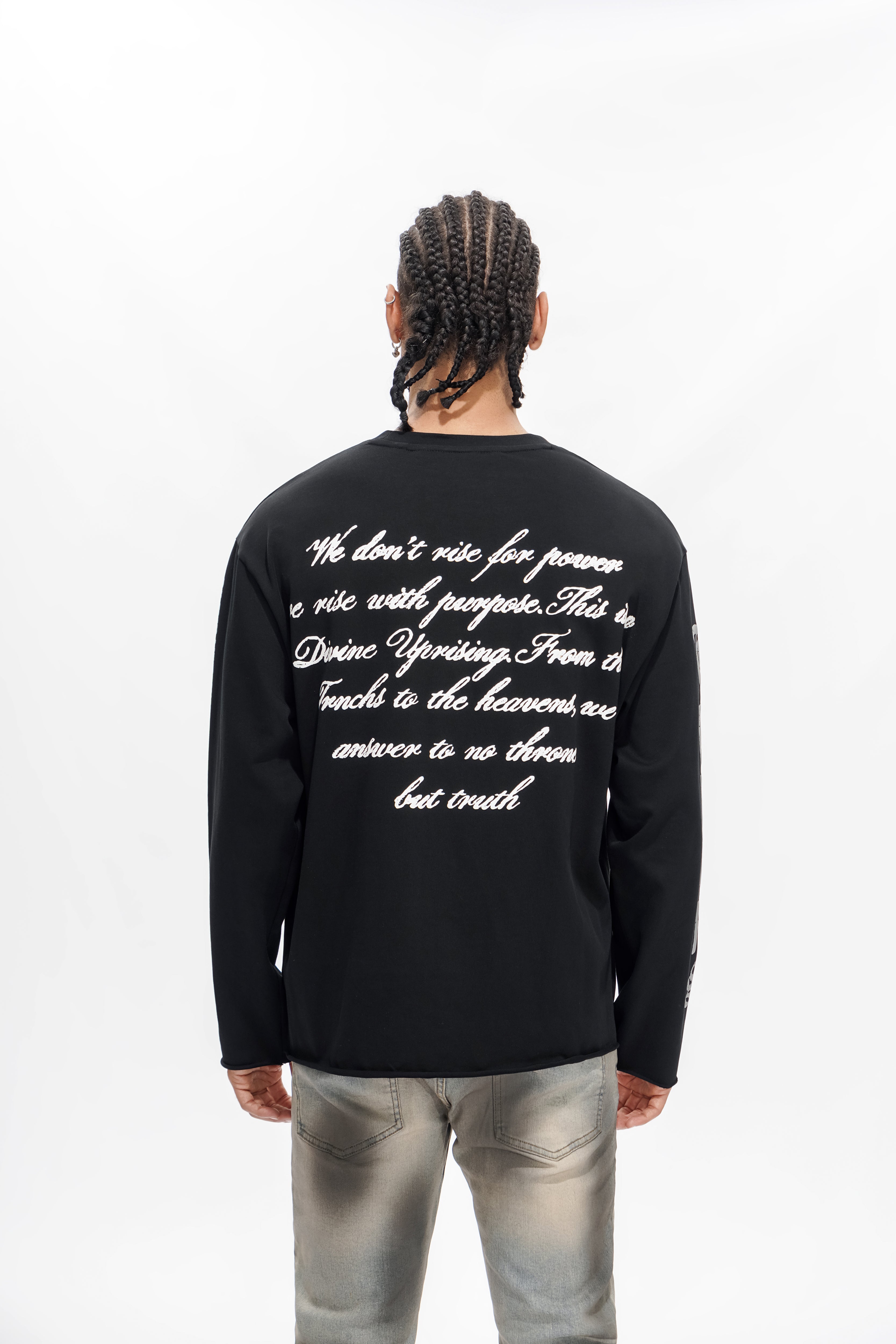 DIVINE UPRISING  Black Long Sleeve