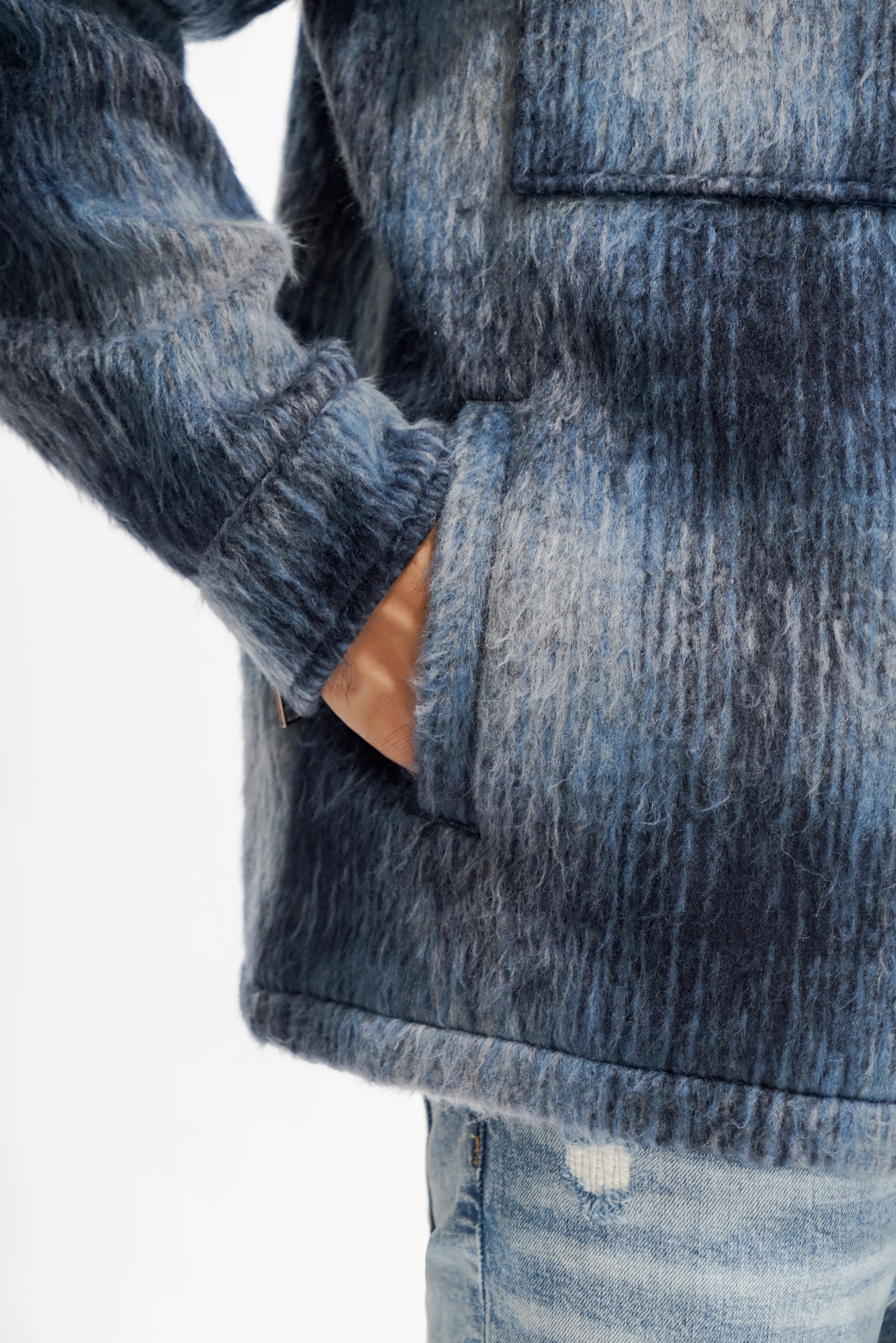 BLAZE Mohair-Reißverschlussjacke