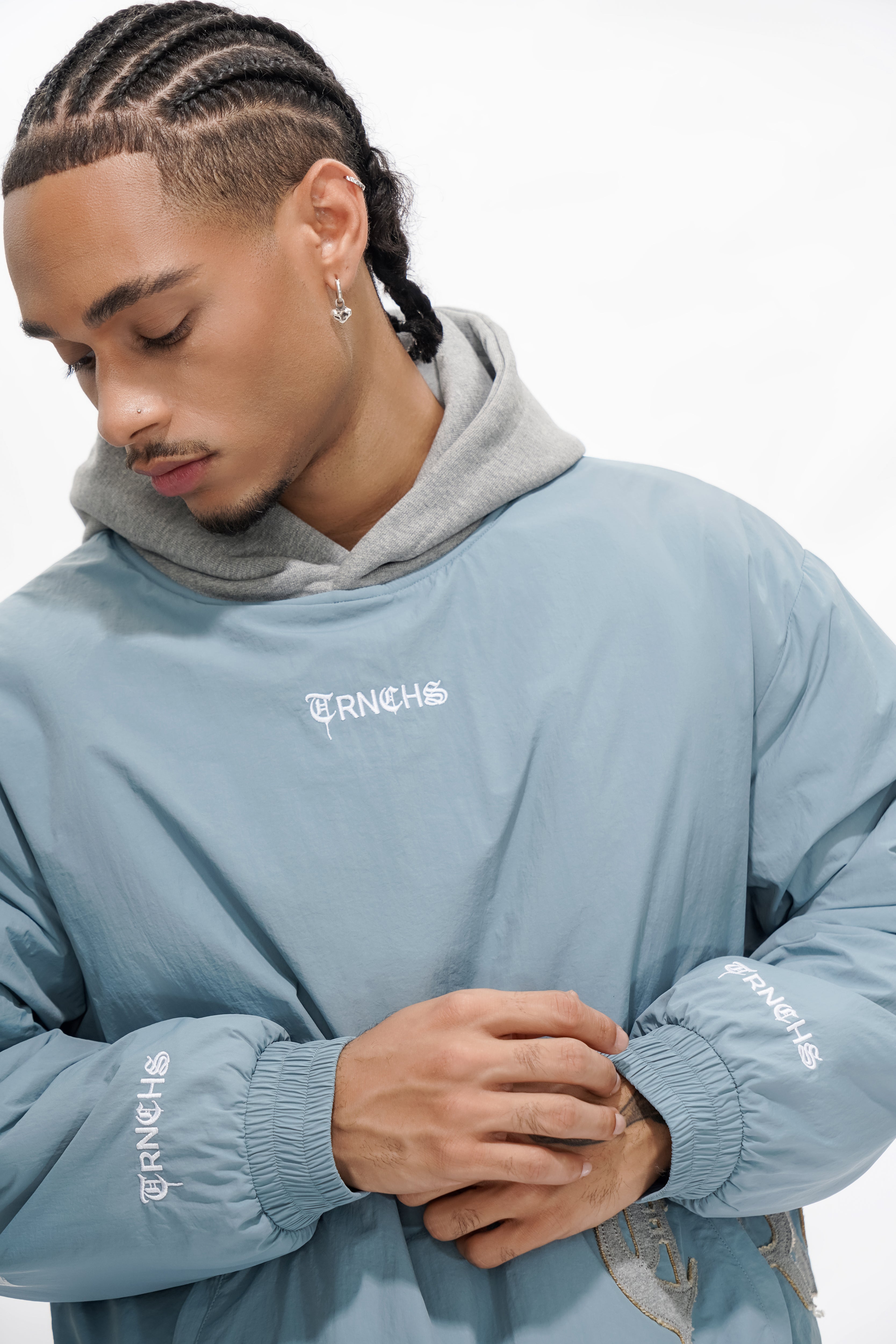 HEAVEN'S ARMOR Slate Blue Hoodie Jacket