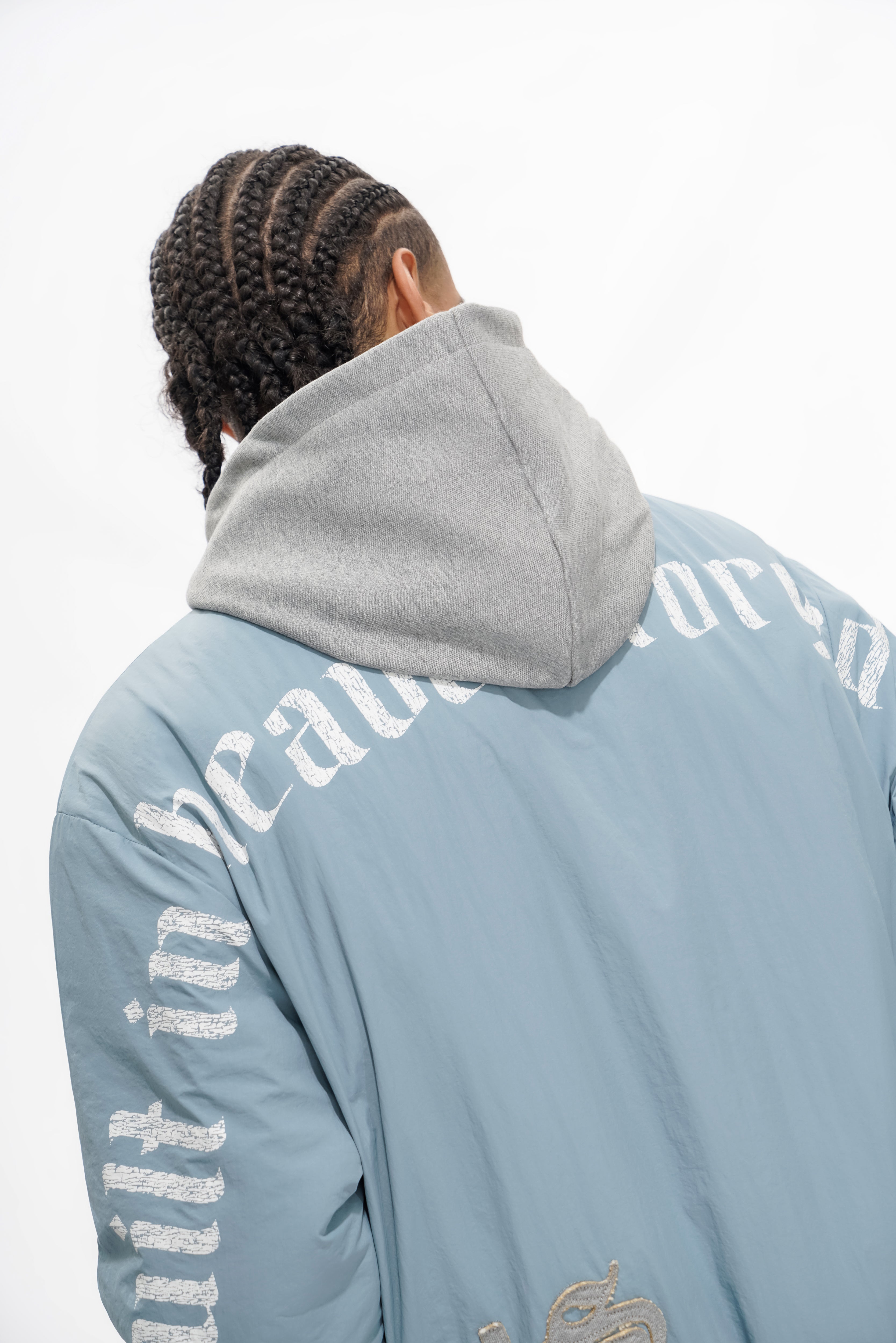 HEAVEN'S ARMOR Slate Blue Hoodie Jacket