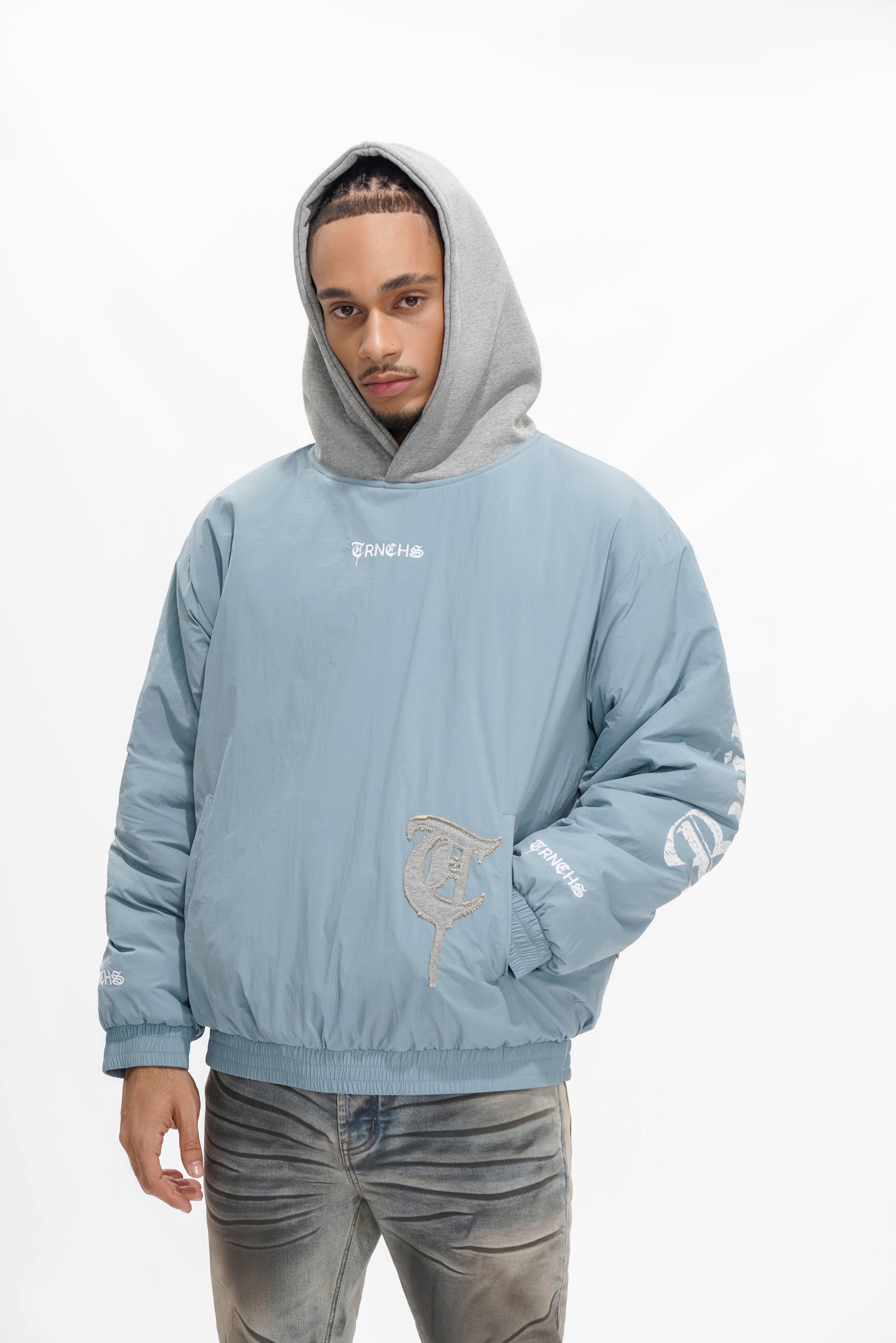HEAVEN'S ARMOR Slate Blue Hoodie Jacket