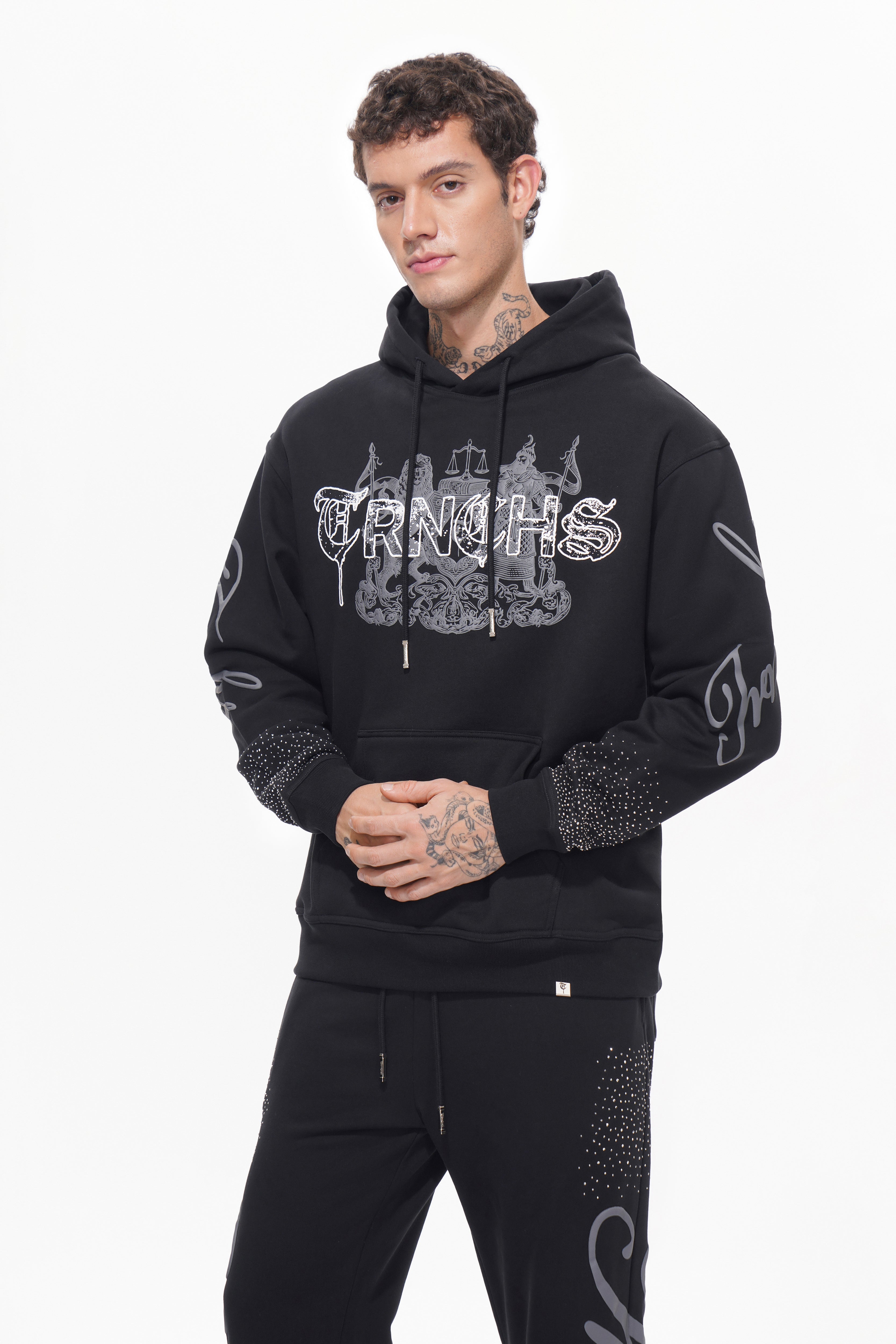 CODE OF THE TRNCHS Schwarzer Hoodie