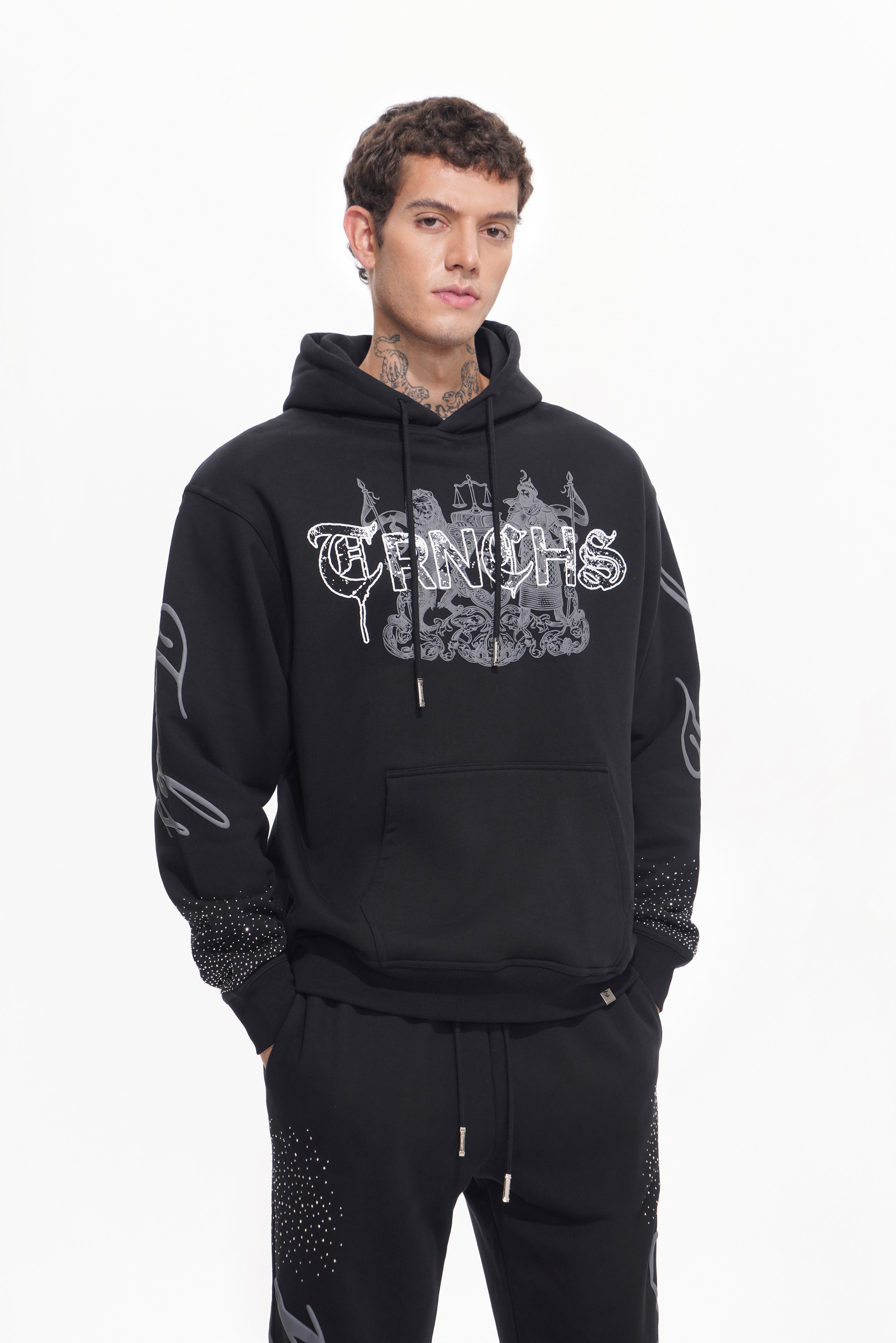 CODE OF THE TRNCHS Schwarzer Hoodie