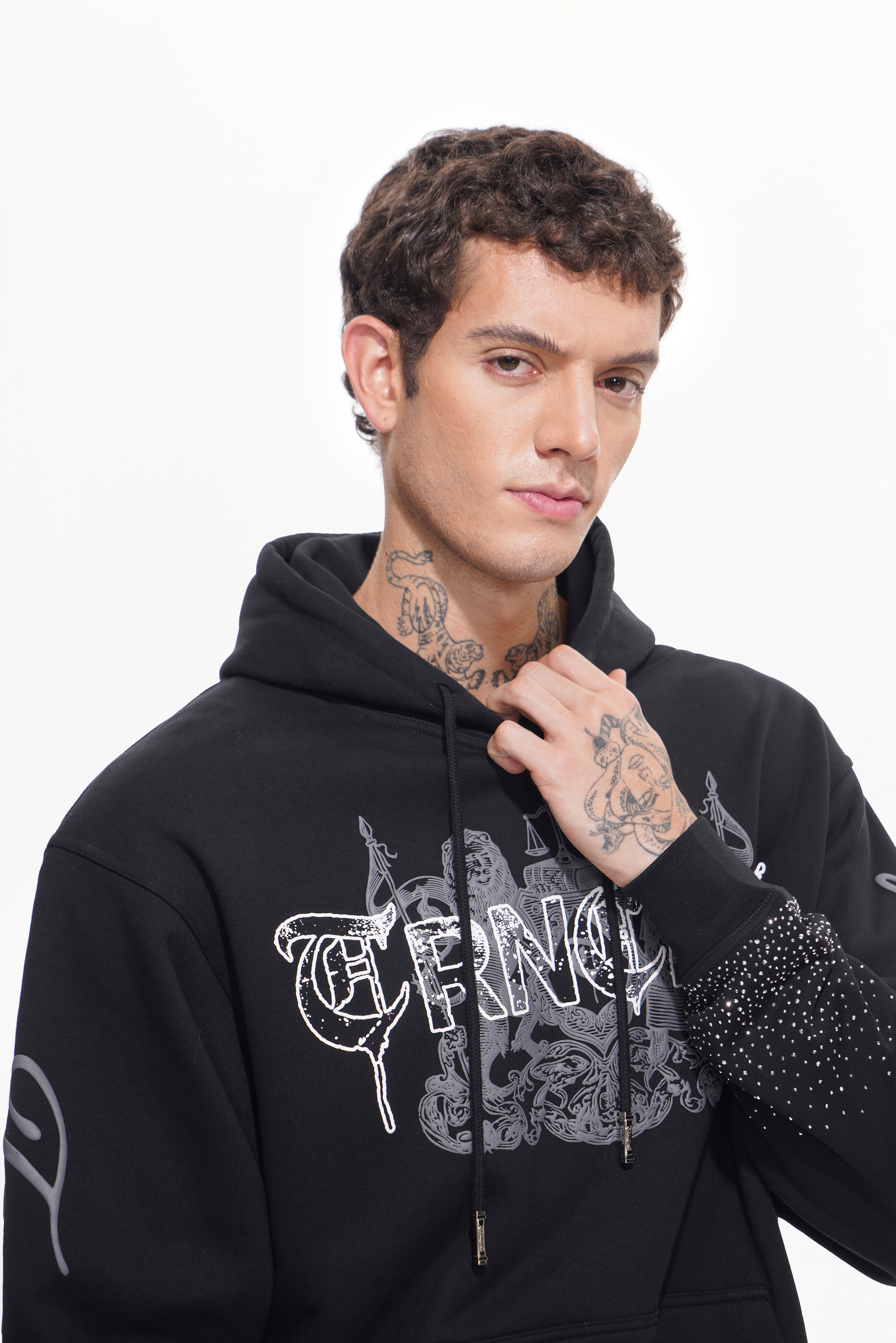 CODE OF THE TRNCHS Schwarzer Hoodie