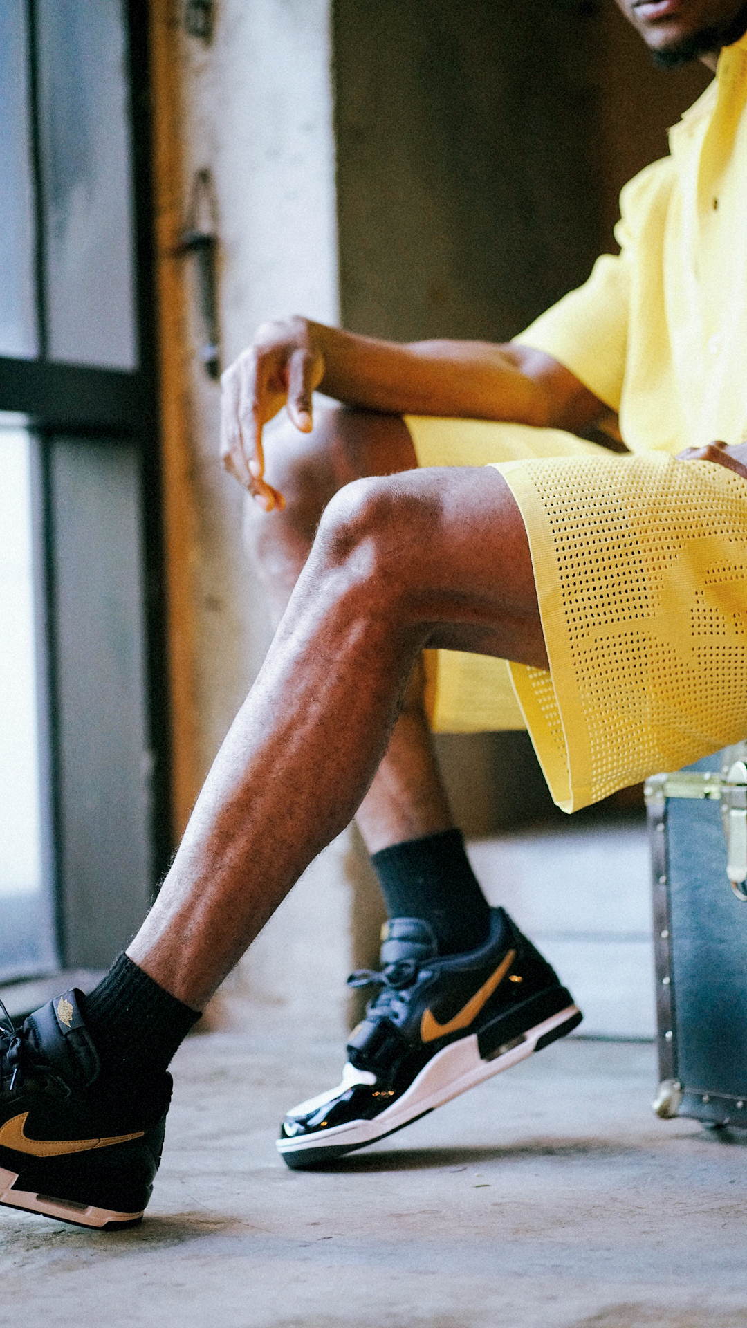 "BAHR" Light Yellow Shorts