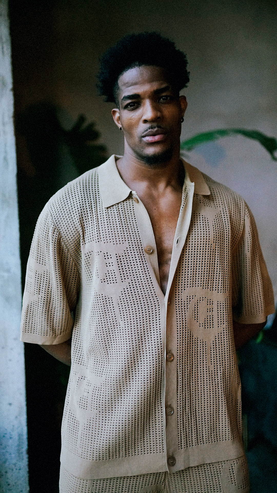 "BAHR" Khaki Button Up