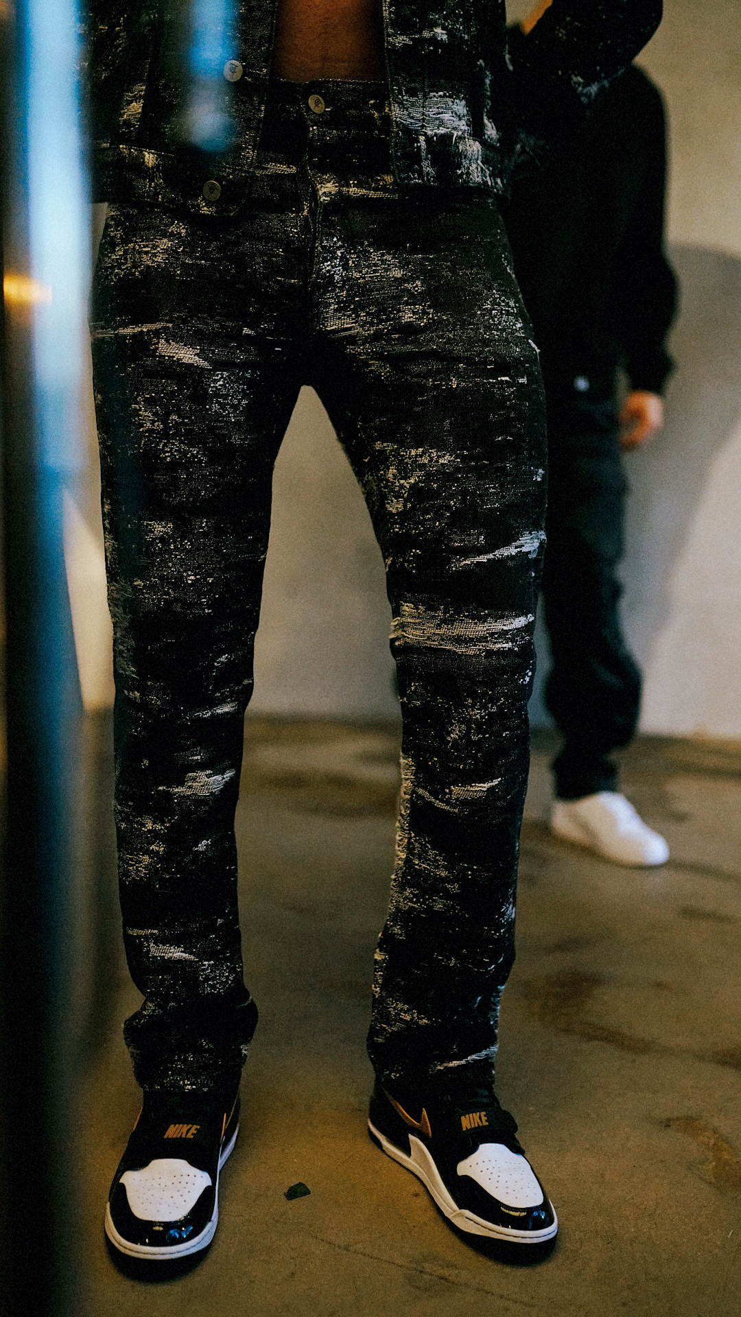 "SAMAH" Tri-Black Wash Straight Denim