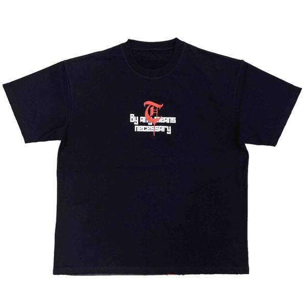 "BY ANY MEANS" Black Tee