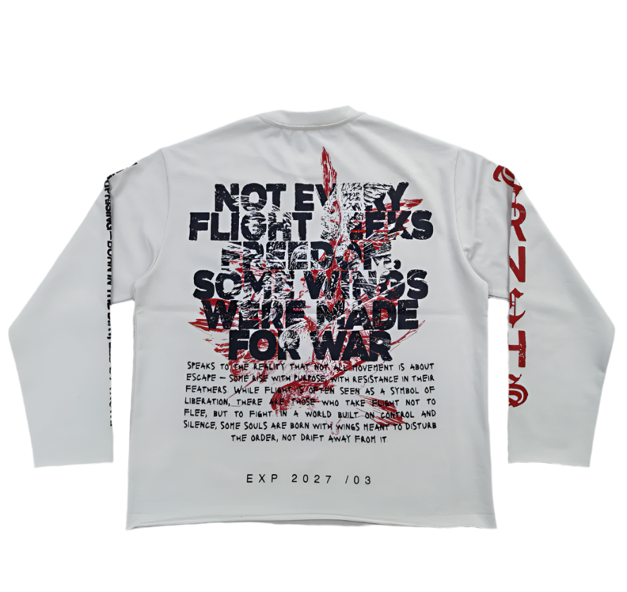 WINGS FOR WAR White Long Sleeve