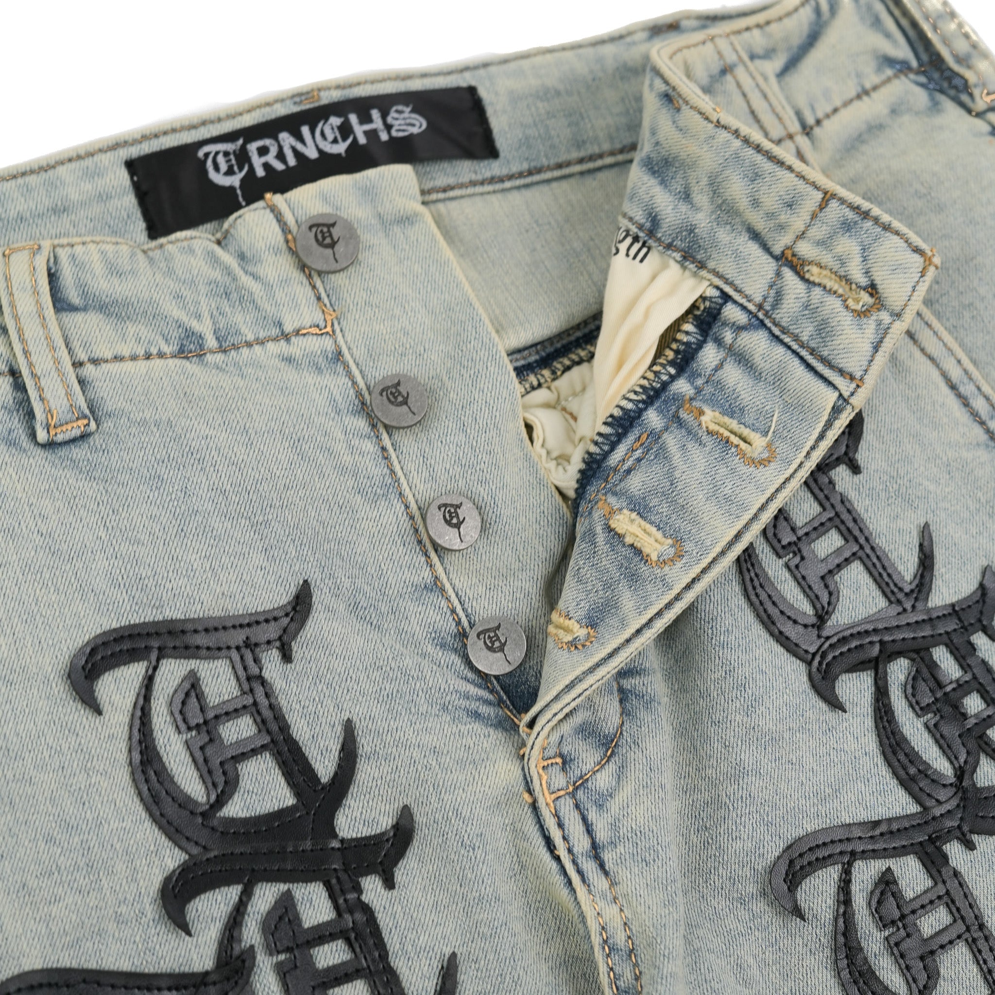 "KHANDAQ" Light Wash Cargo Denim