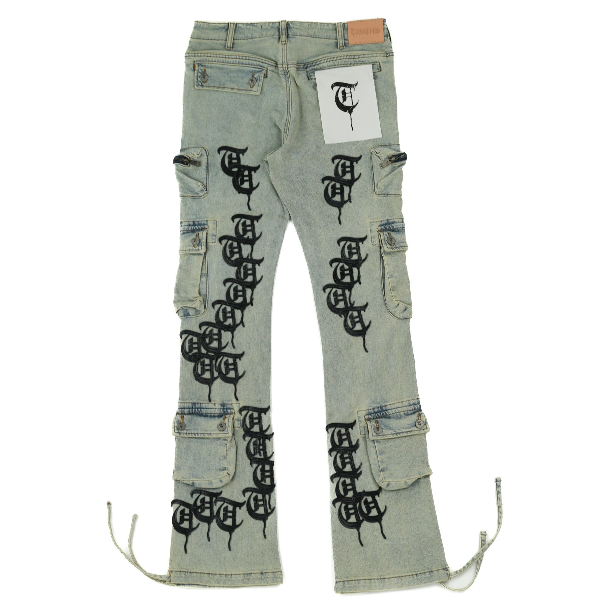"KHANDAQ" Light Wash Cargo Denim